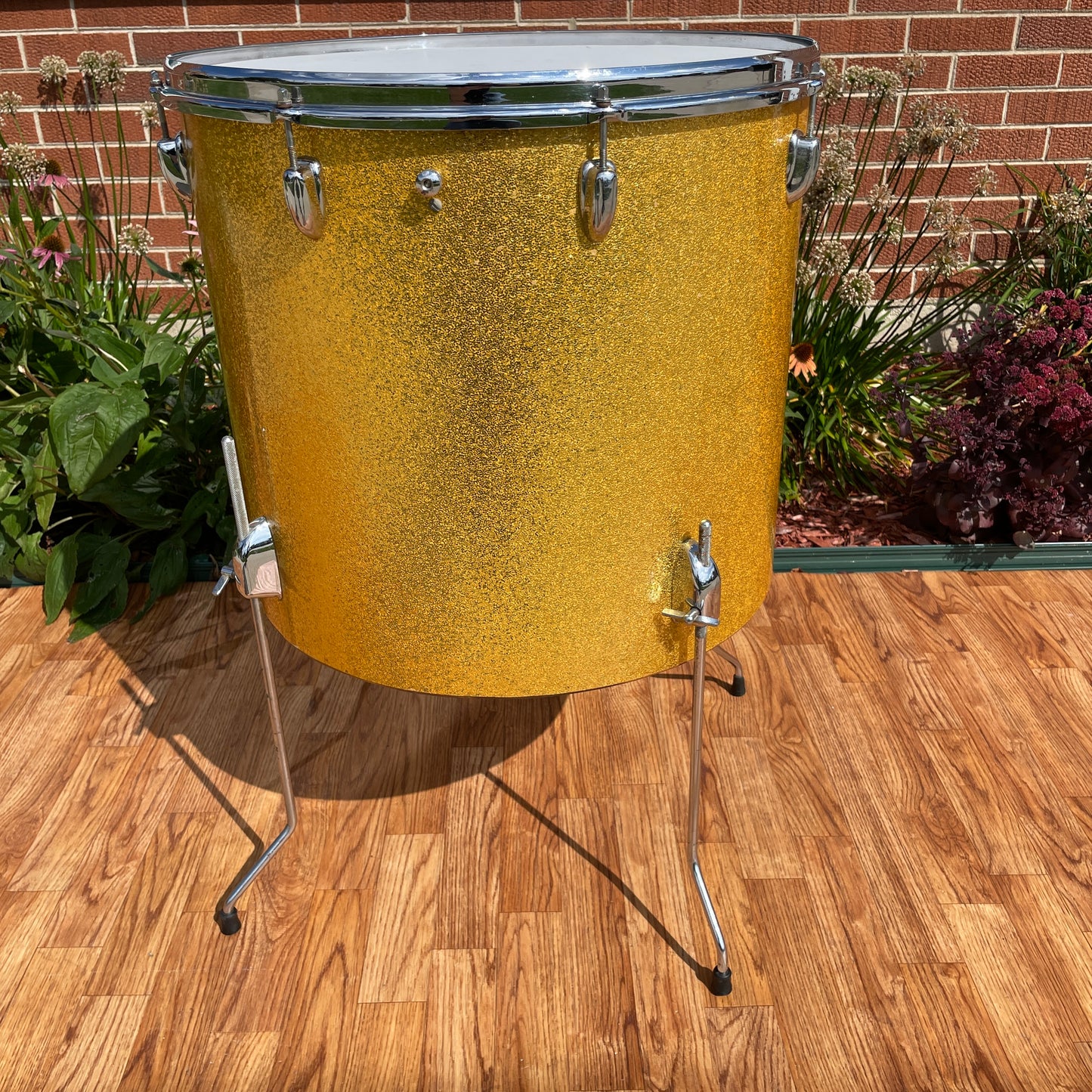 1960s Slingerland 18x20 Concert Floor Tom Gold Sparkle