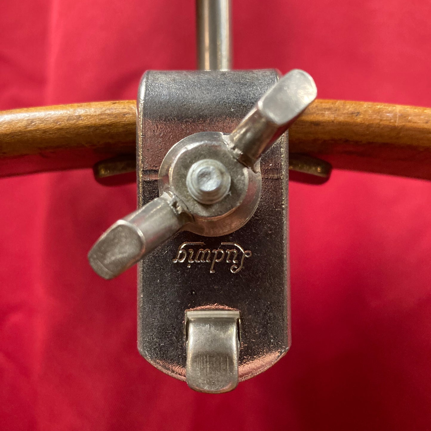 1960s Ludwig 5" Cow Bell No. 129 w/ Cowbell Holder No. 133 Script Logo