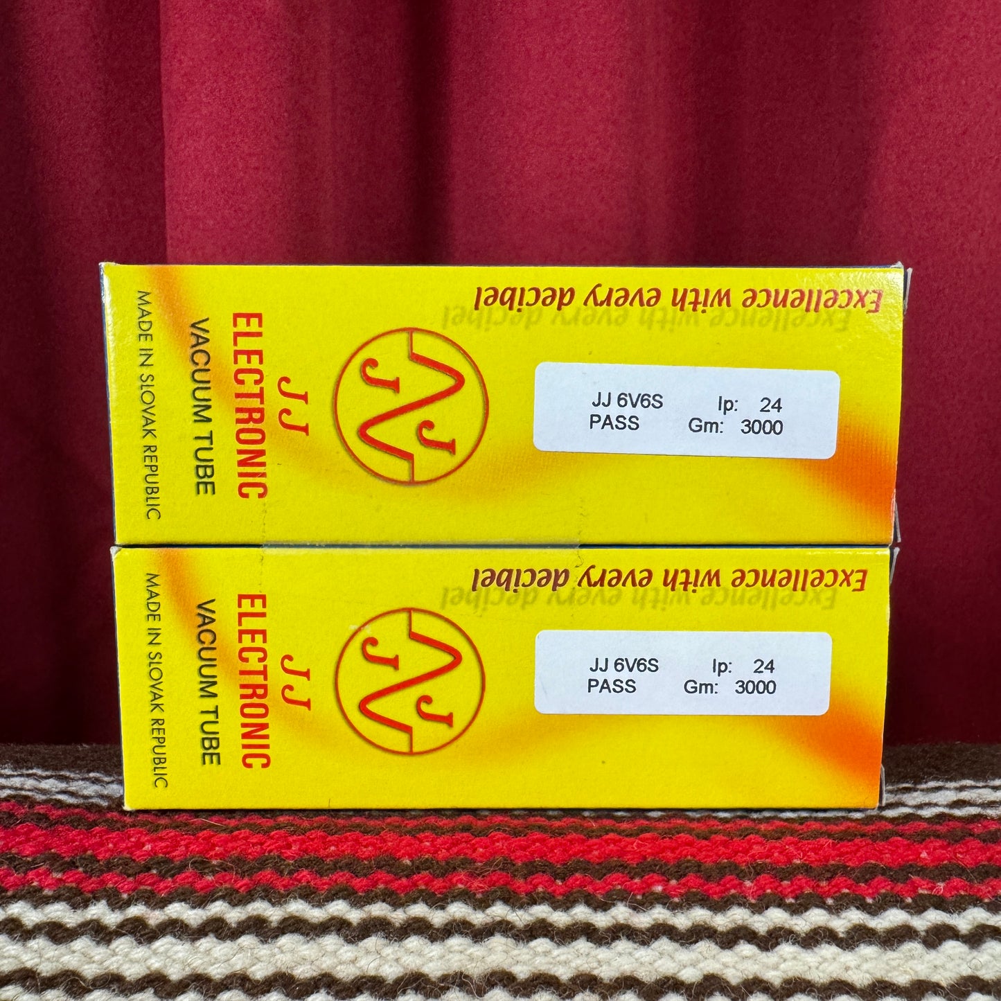 JJ Electronic 6V6S Pair Amplifier Power Tubes Duet #191