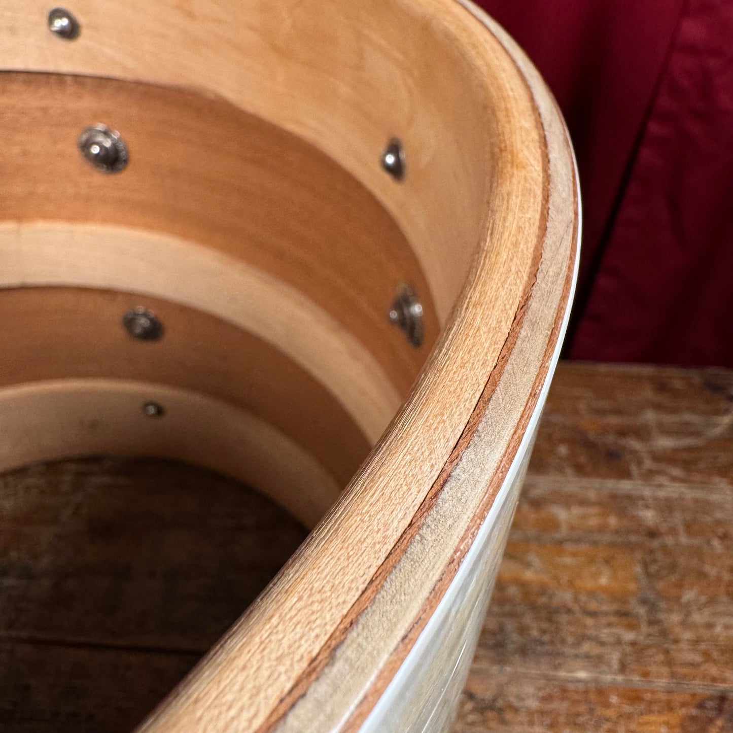 1930s Slingerland Barrett Deems 12x14 Radio King Tom Drum White Marine Pearl w/ Stand