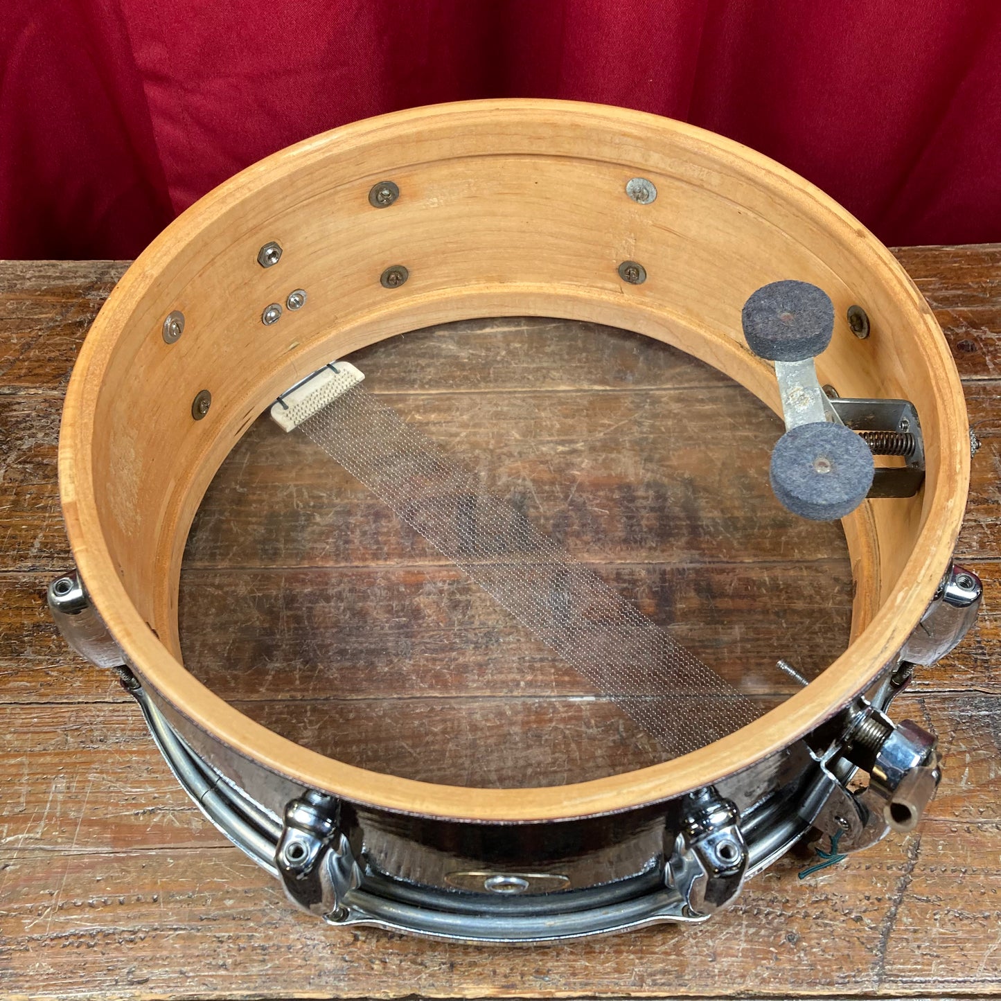 1959-1961 Slingerland 5.5x14 Super Gene Krupa Solid Shell Snare Drum Blue Sparkle