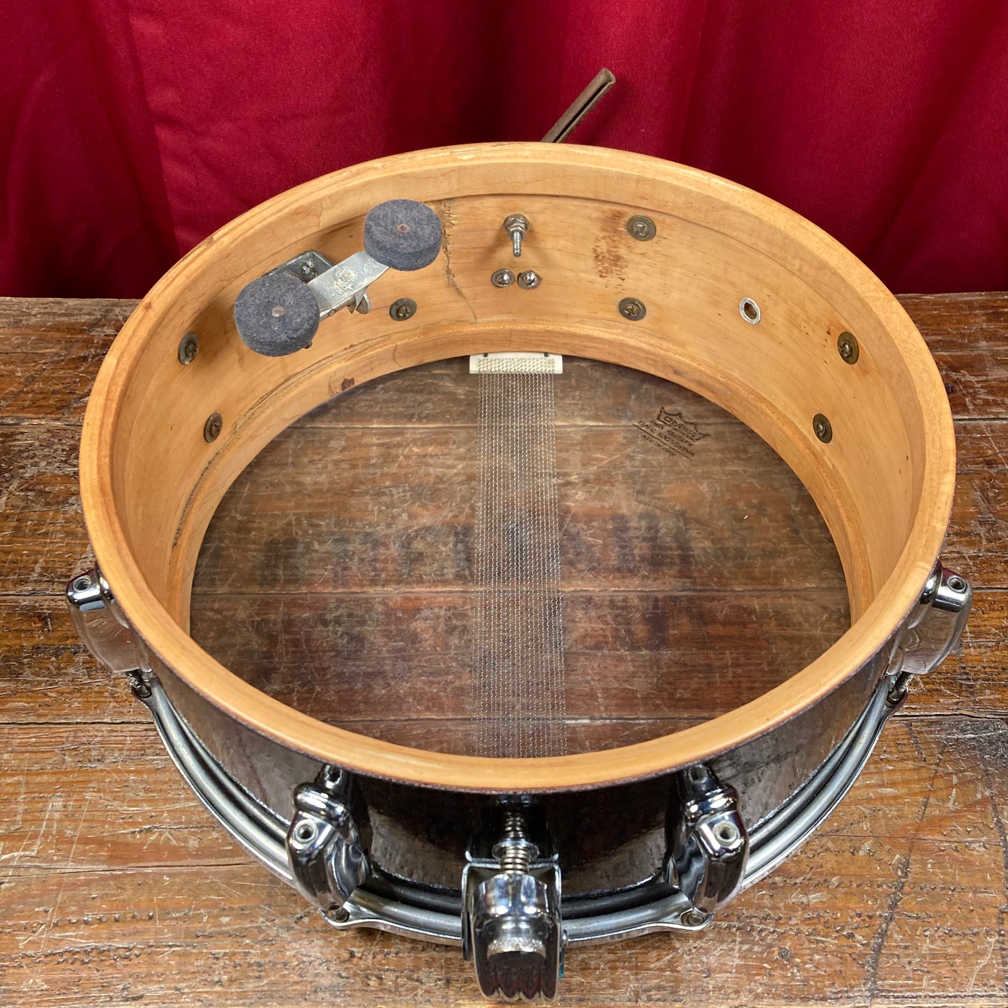 1959-1961 Slingerland 5.5x14 Super Gene Krupa Solid Shell Snare Drum Blue Sparkle