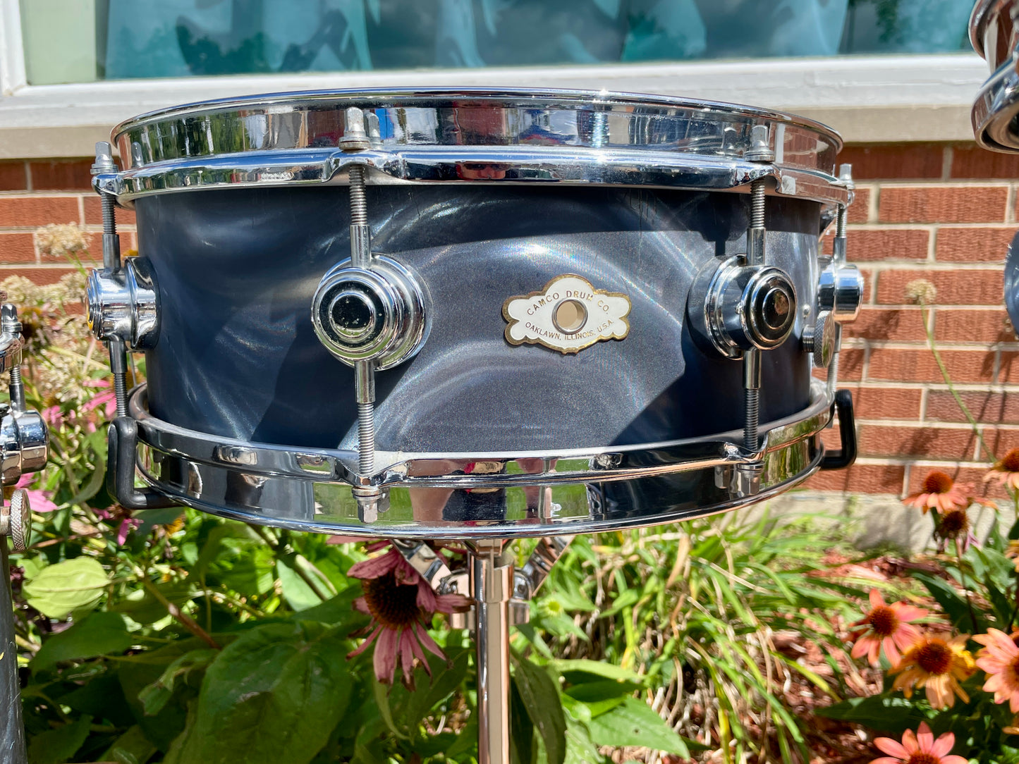 1960s Camco Aristocrat Bop Drum Set Charcoal Moire 18/12/14 w/ 5x14 Snare