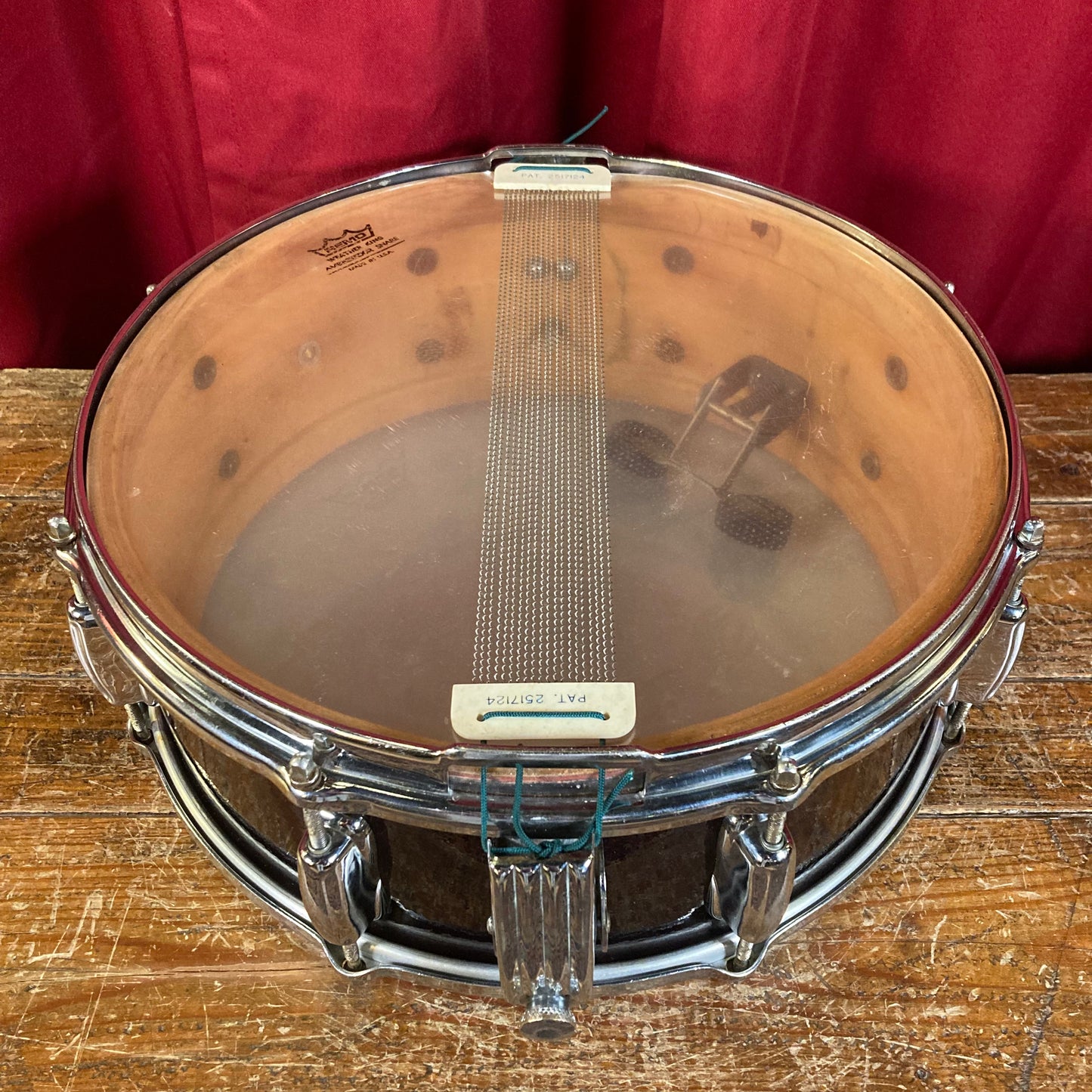 1959-1961 Slingerland 5.5x14 Super Gene Krupa Solid Shell Snare Drum Blue Sparkle