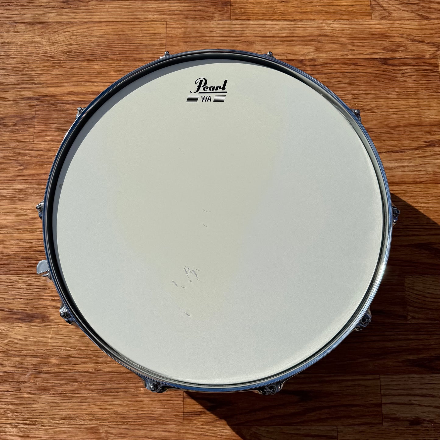 2000s Pearl Steel Shell 5.5x14 Snare Drum 10-Lug Chrome Over Steel