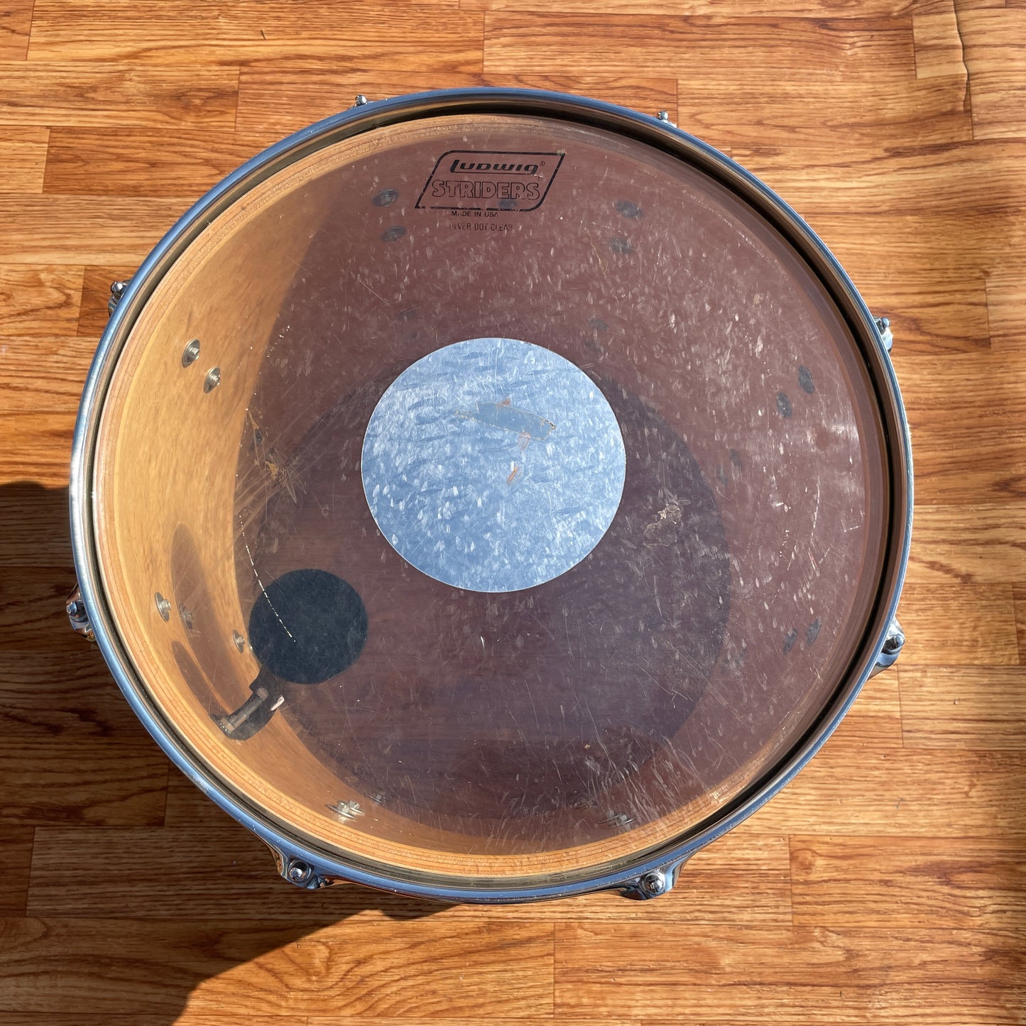 1980s-1990s Ludwig Classic Maple 6-Ply 12x15 Tom / Tenor Drum Blue Sparkle