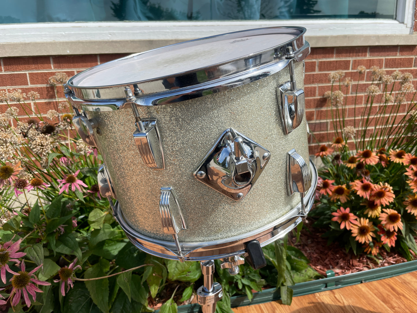 1970s Ludwig 3-Ply Drum Set Silver Sparkle 20/13/16