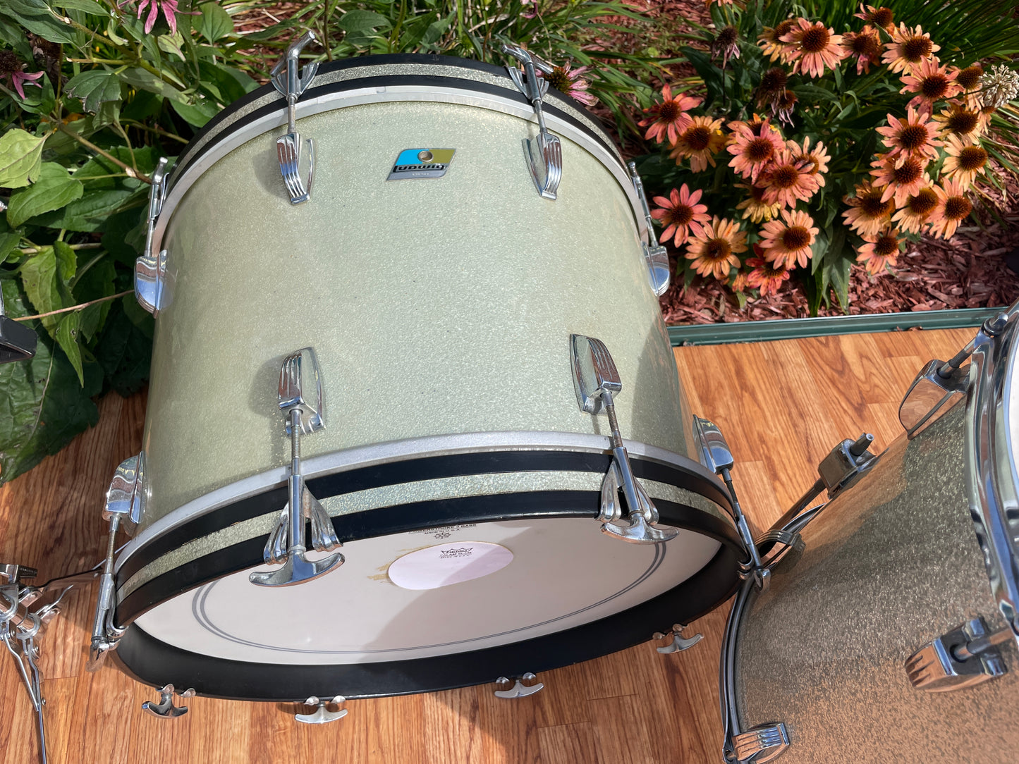 1970s Ludwig 3-Ply Drum Set Silver Sparkle 20/13/16