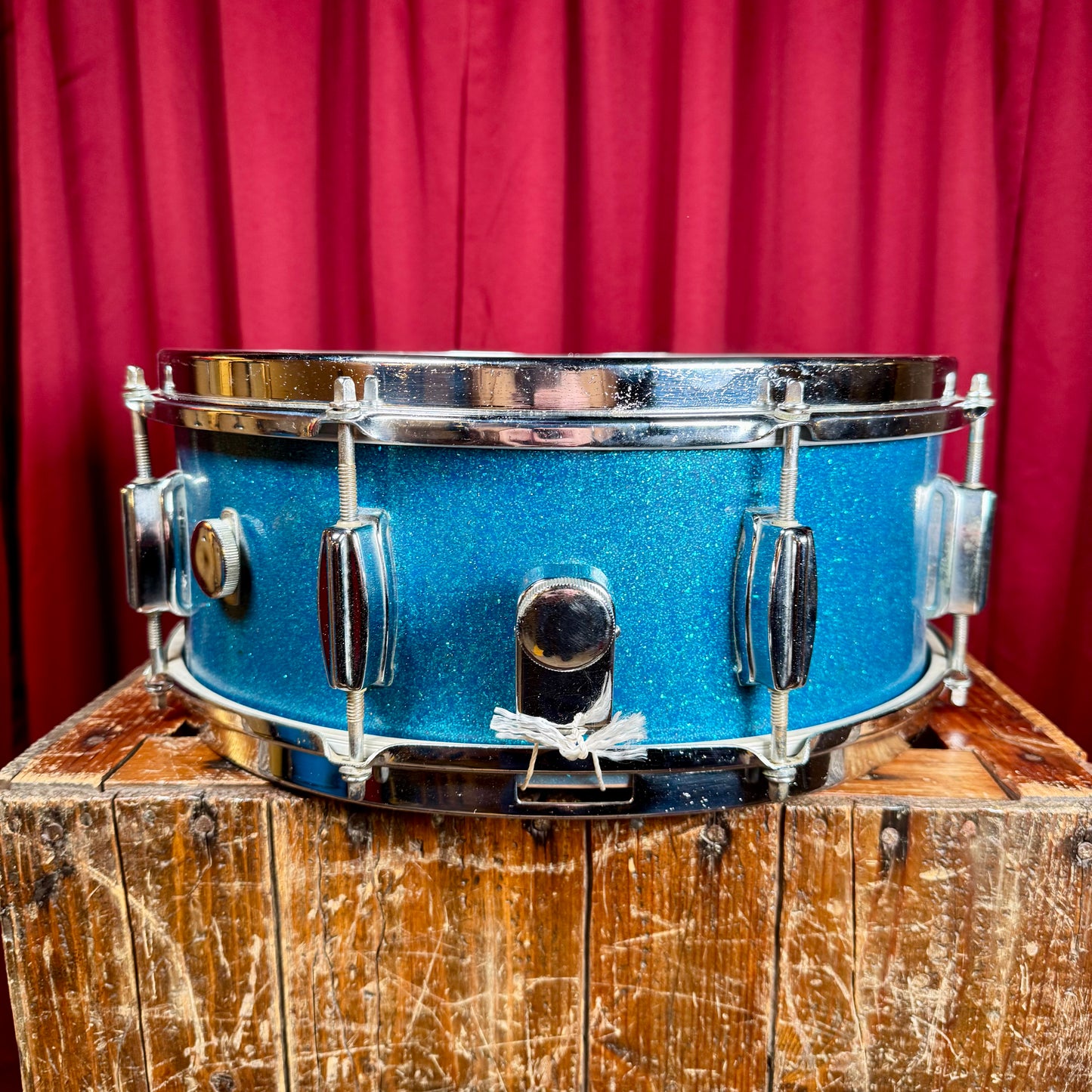 1960s Zim-Gar 5.5x14 Snare Drum Blue Sparkle MIJ Japan