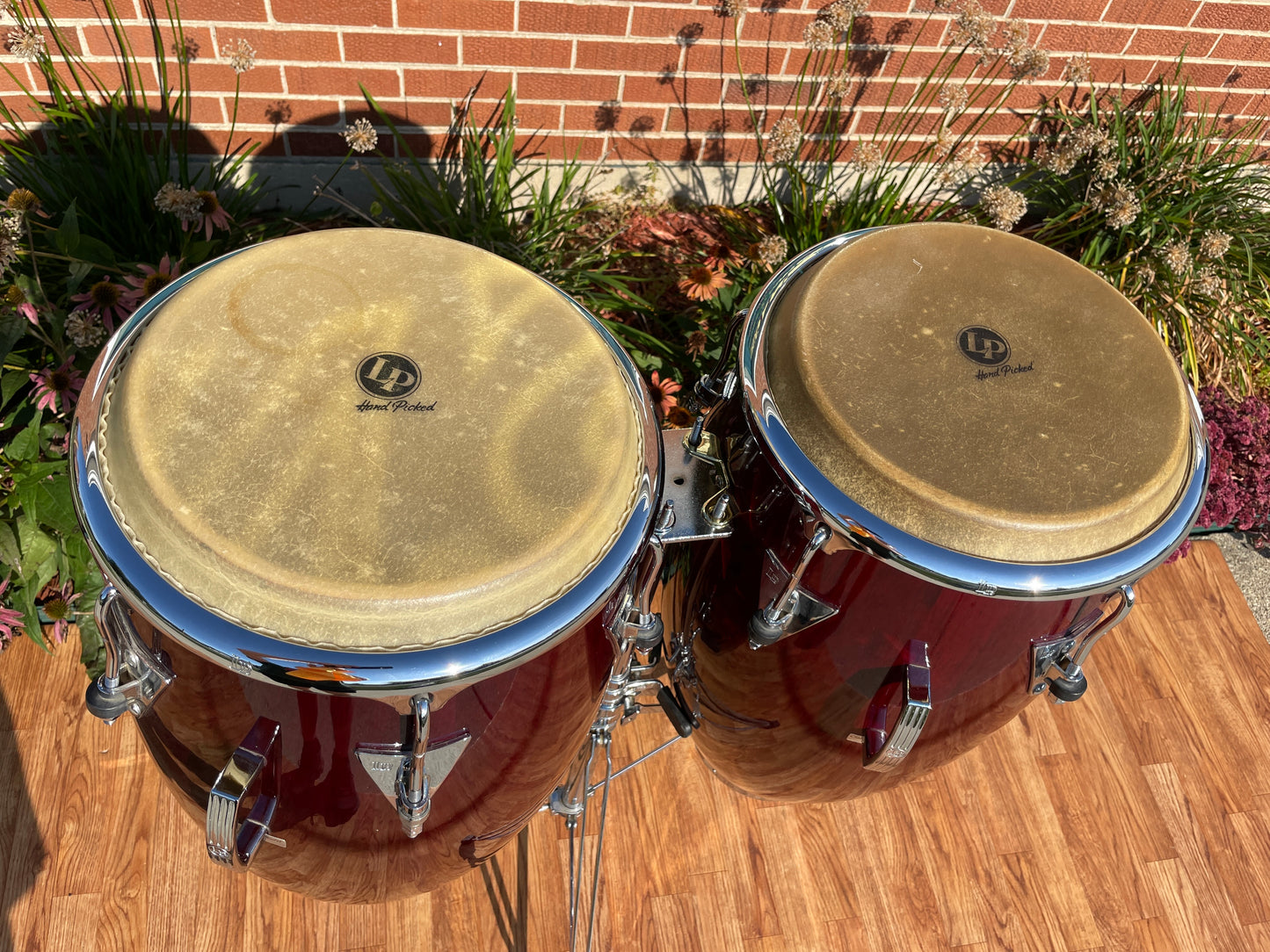 2000s LP Classic Model Wood Quinto & Conga Set w/ Stand & Bags Latin Percussion