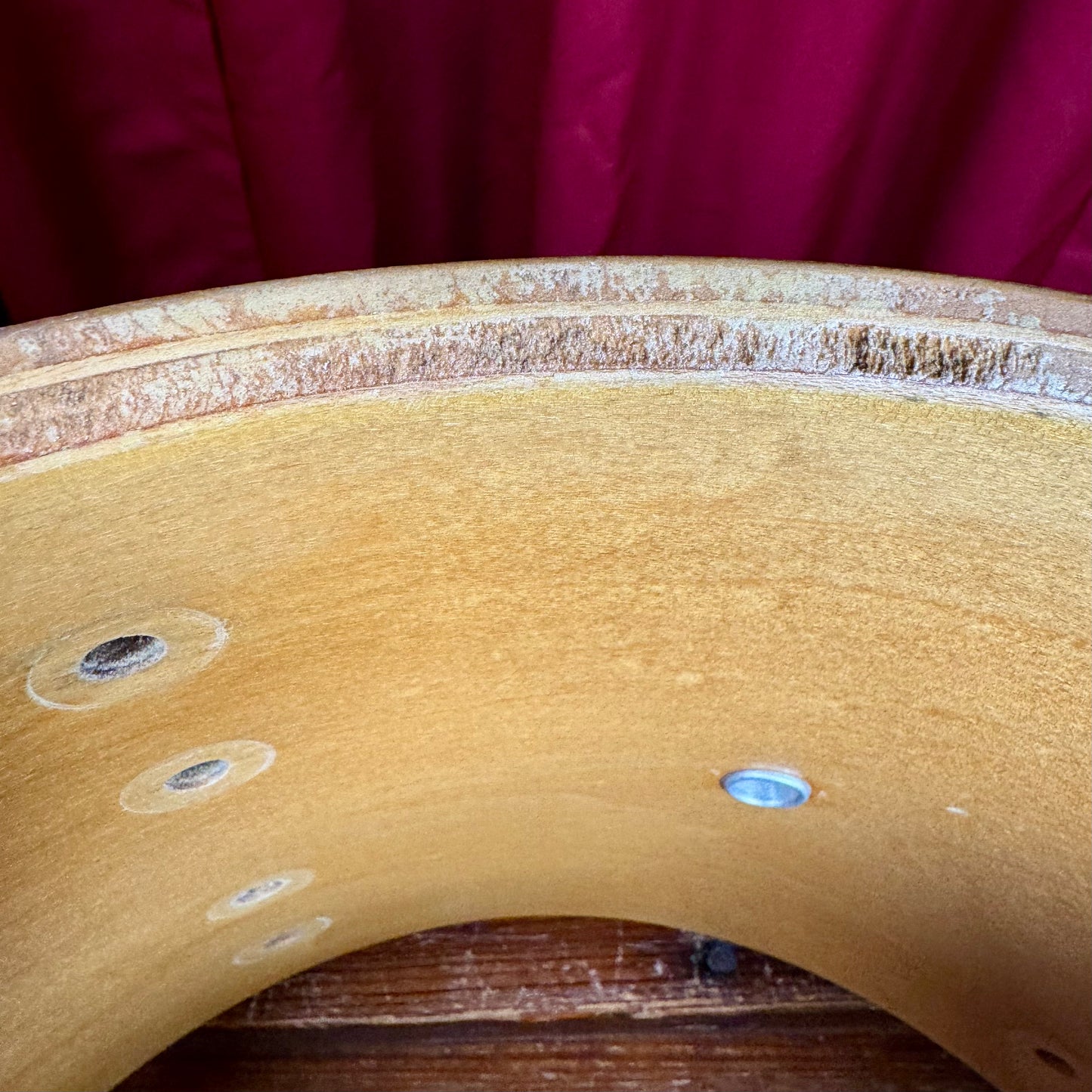 1970s Slingerland 9x13 Tom Drum Shell Single Natural 5-Ply