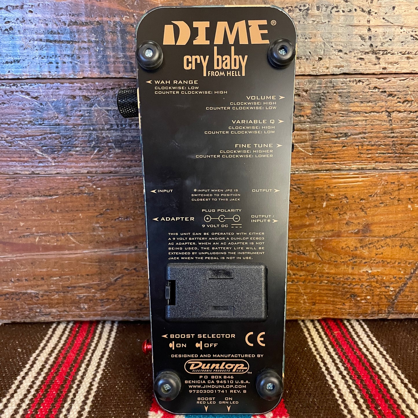 Dunlop Dimebag Dime Crybaby From Hell Wah Pedal Camo DB01