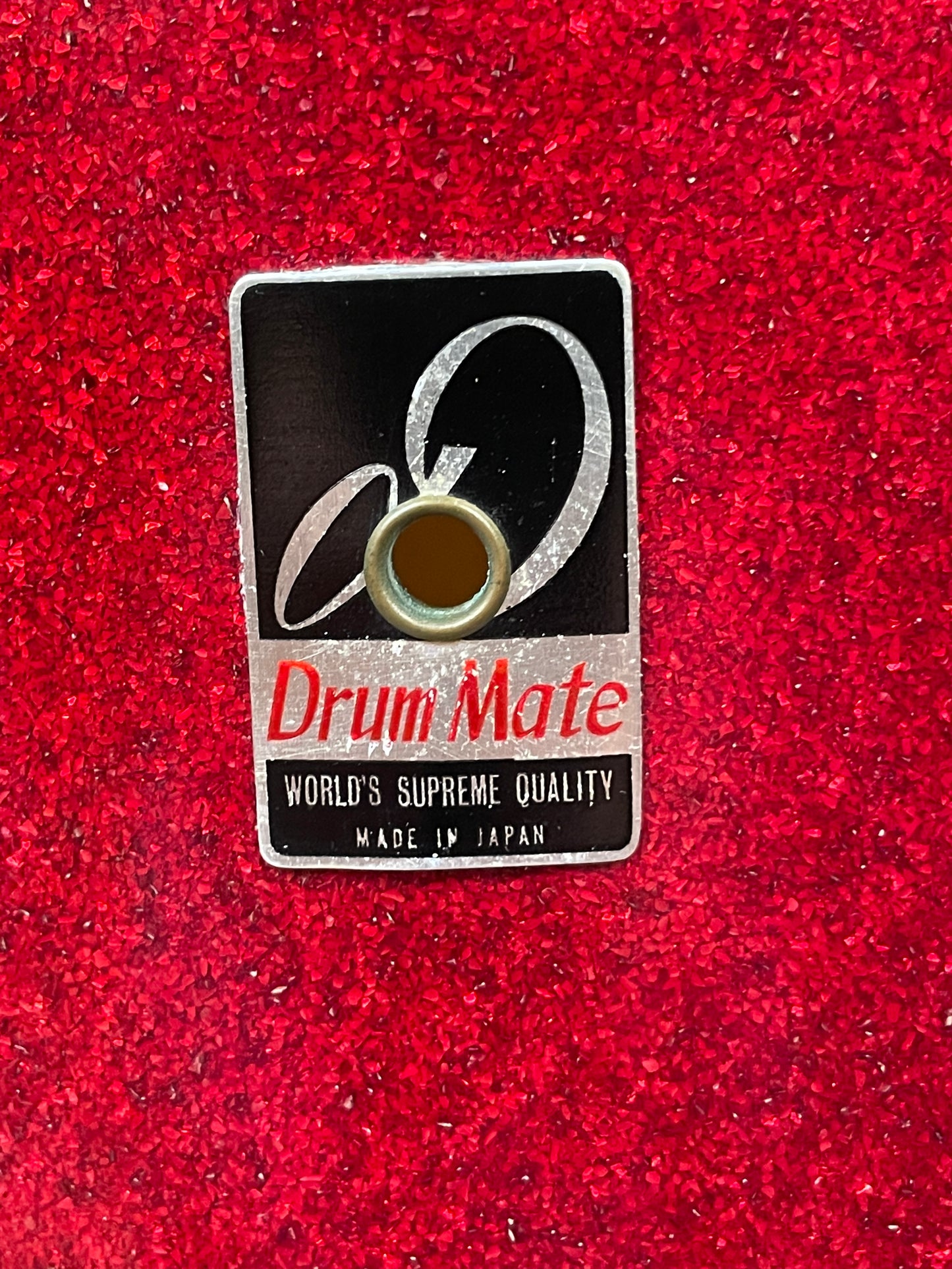 Vintage Drum Mate 8x12 Tom Drum Red Sparkle MIJ / Japan