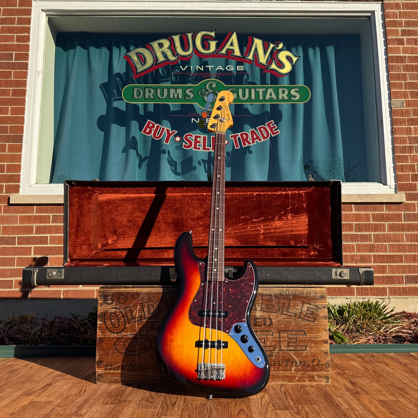 1997 Fender Noel Redding Signature '65 Reissue Jazz Bass Guitar Sunburst w/ OHSC