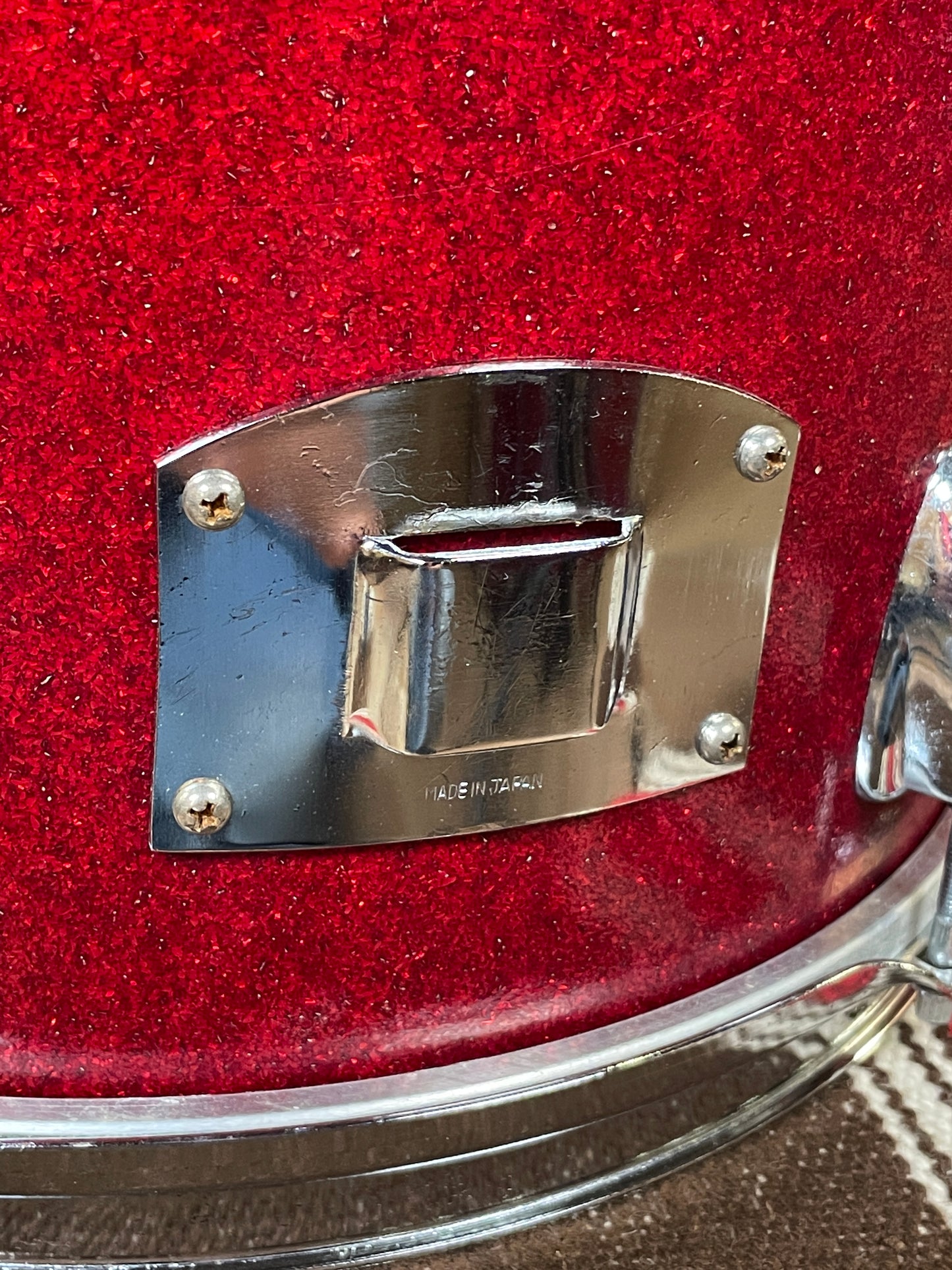 Vintage Drum Mate 8x12 Tom Drum Red Sparkle MIJ / Japan