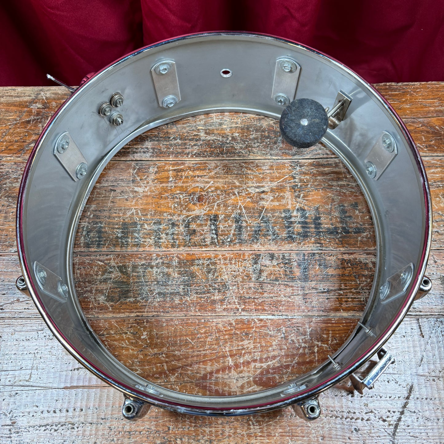 1960s Slingerland 5x14 No. 130 Gene Krupa Sound King 8 Lug Snare Drum Chrome Over Brass