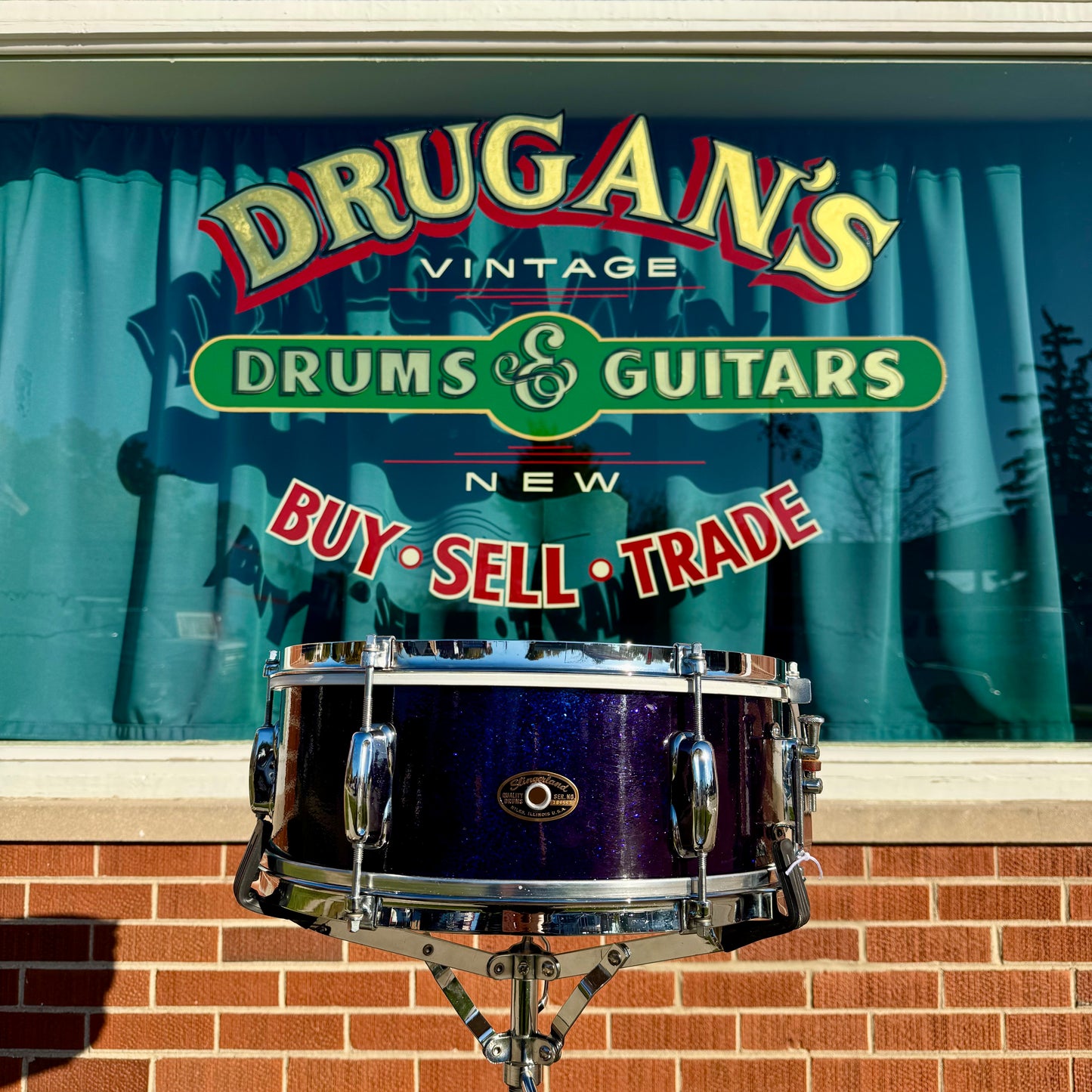 1960s Slingerland 5.5x14 Special Student Model No. 159 Snare Drum Blue Sparkle