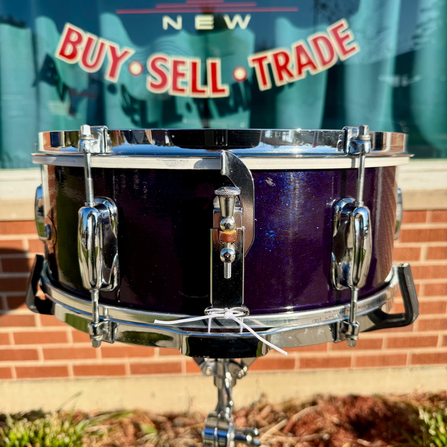 1960s Slingerland 5.5x14 Special Student Model No. 159 Snare Drum Blue Sparkle