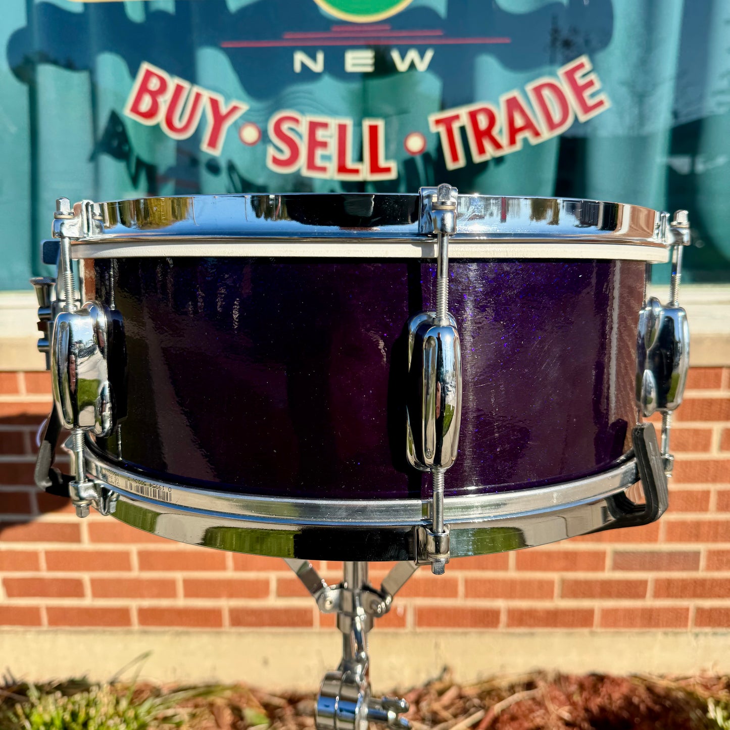 1960s Slingerland 5.5x14 Special Student Model No. 159 Snare Drum Blue Sparkle