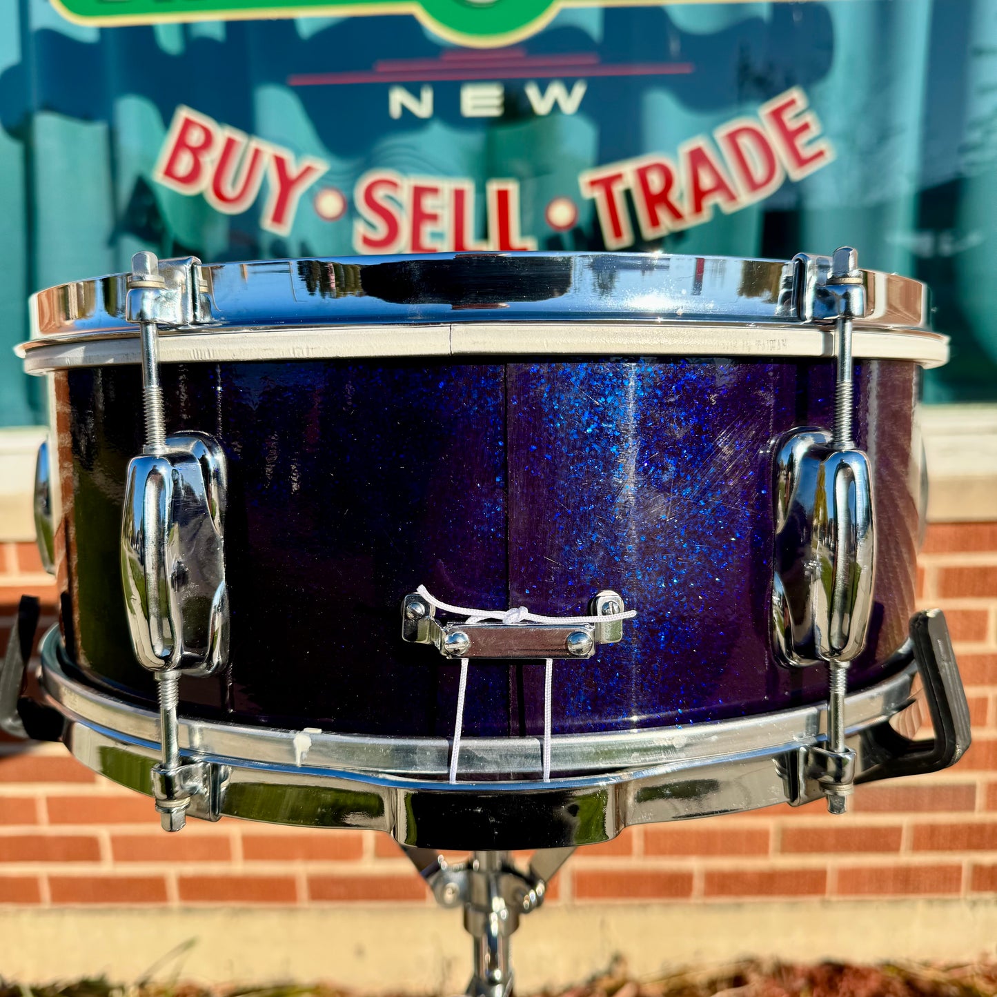 1960s Slingerland 5.5x14 Special Student Model No. 159 Snare Drum Blue Sparkle