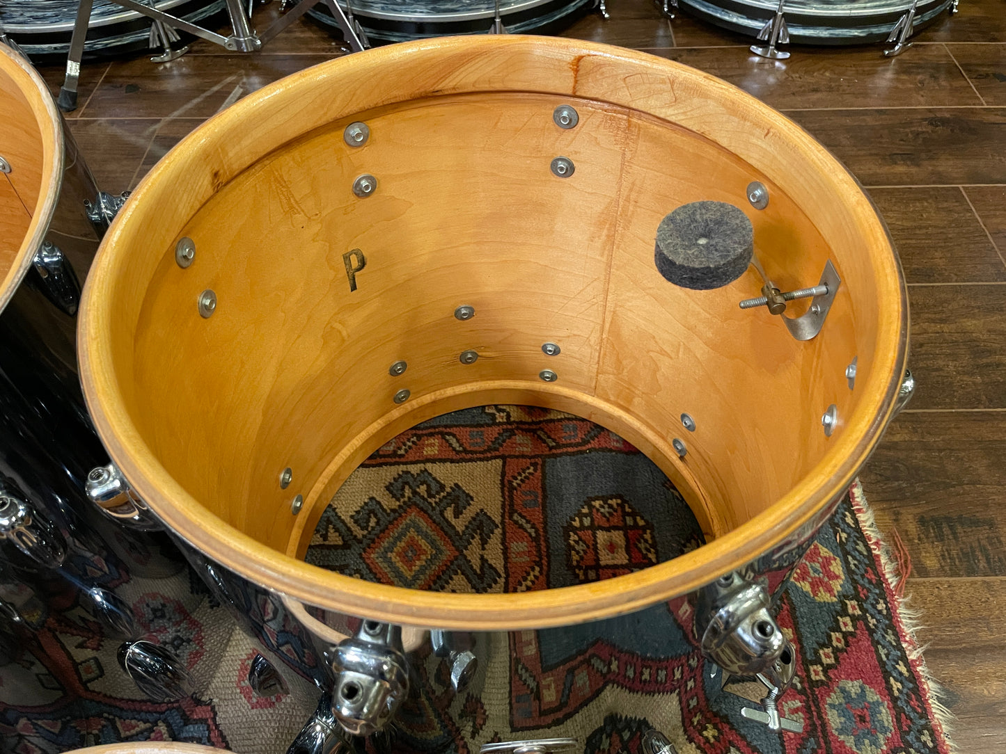 1970s Slingerland No. 9N Modern Jazz Outfit Drum Set Chrome Over Wood 20/12/14