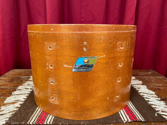 1970s Ludwig Super Classic 9x13 Tom Drum Shell Natural Mahogany