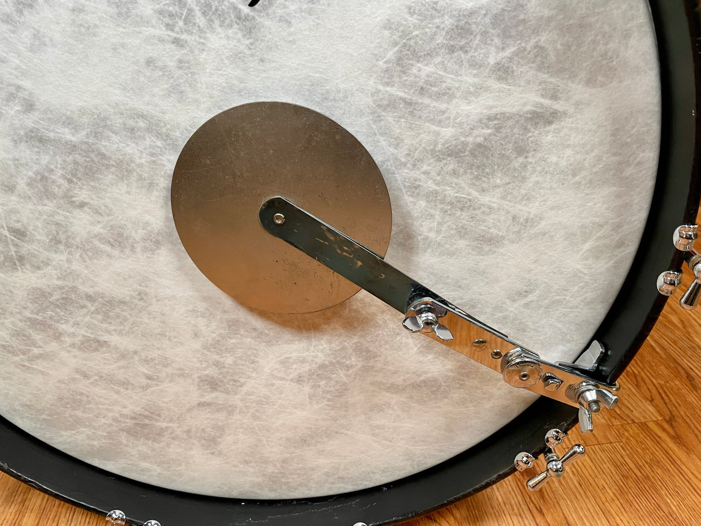 1960s Ludwig No. 136 Adjustable External Bass Drum Muffler Chrome