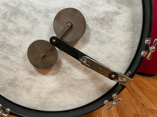 1930s Ludwig No. 668 Pressure Adjustable Bass Drum Muffler Double Felt External Tone Control