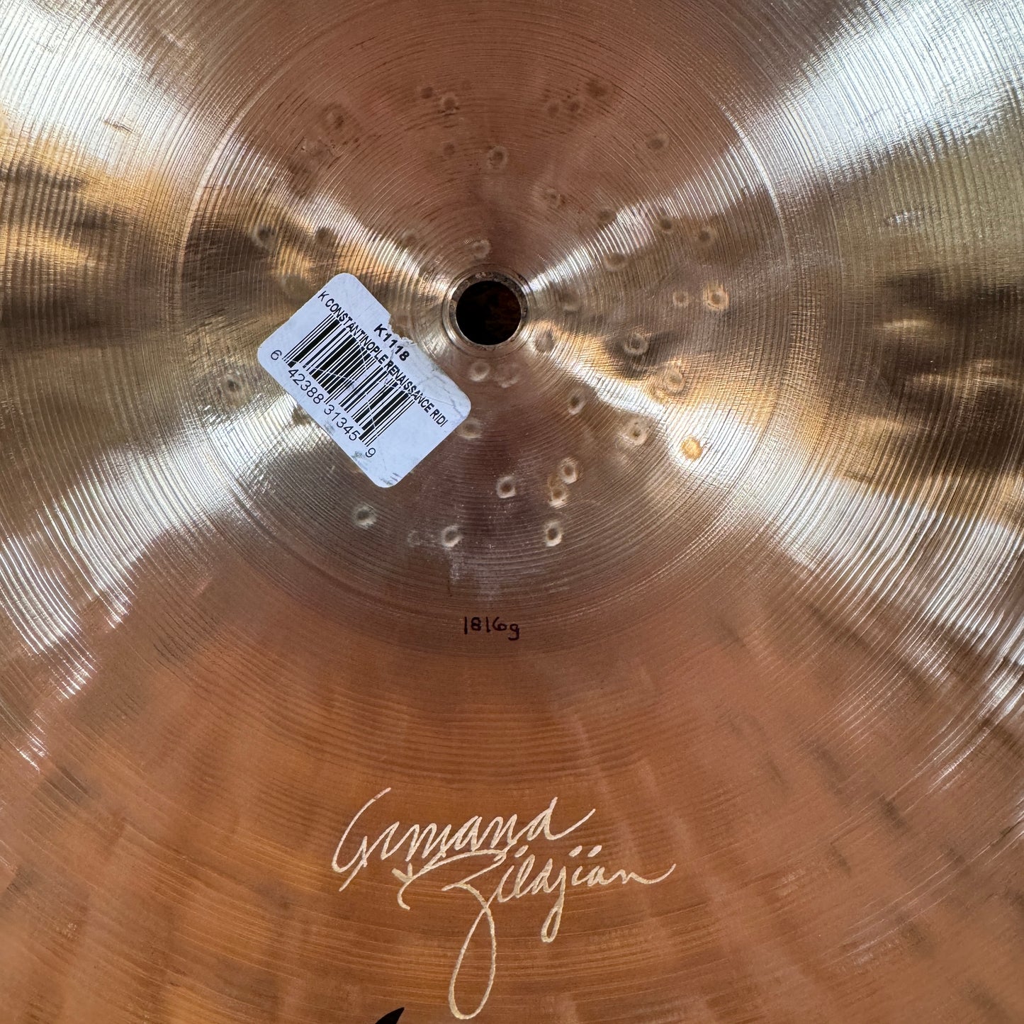20" Zildjian K Constantinople Renaissance Ride Cymbal 1816g *Video Demo*