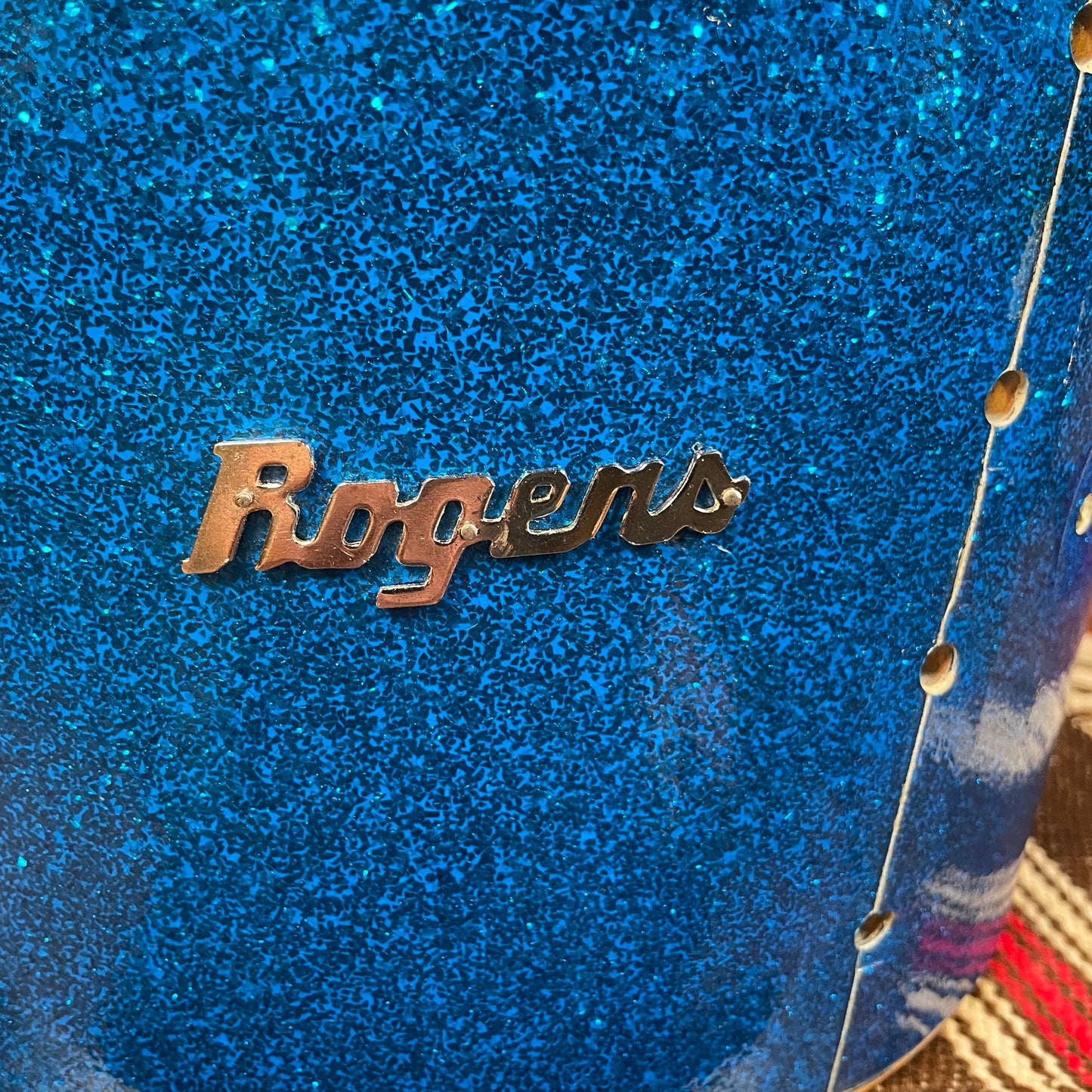 1960s Rogers Cleveland Holiday 8x12 Tom Shell Blue Sparkle Beavertail