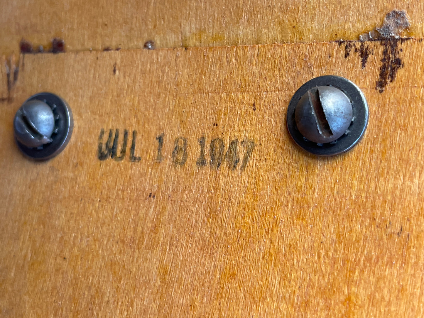 1940s Gretsch Broadkaster 6.5x14 Snare Drum No. X4152 Midnight Blue Pearl