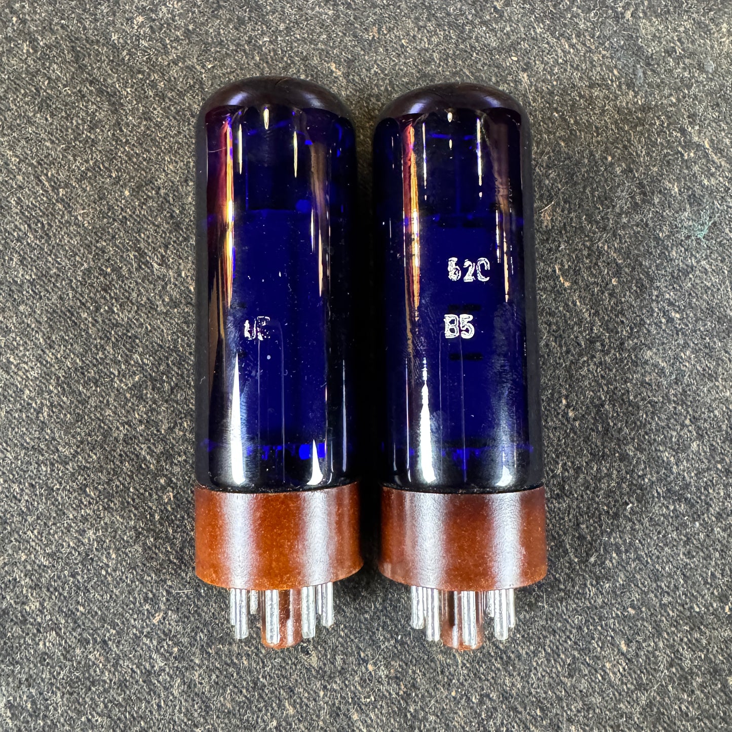 Tesla Cobalt Blue EL34 Amplifier Power Tubes Pair Duet #201
