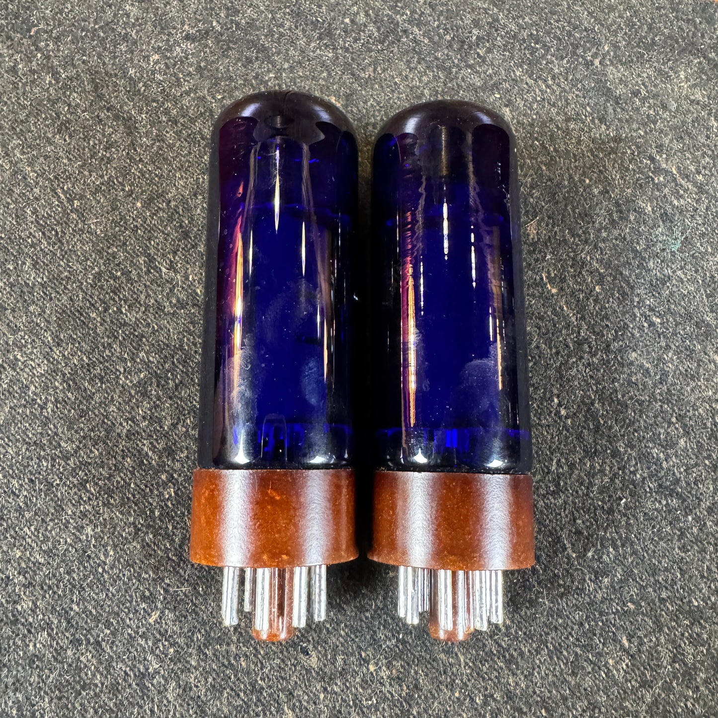 Tesla Cobalt Blue EL34 Amplifier Power Tubes Pair Duet #201