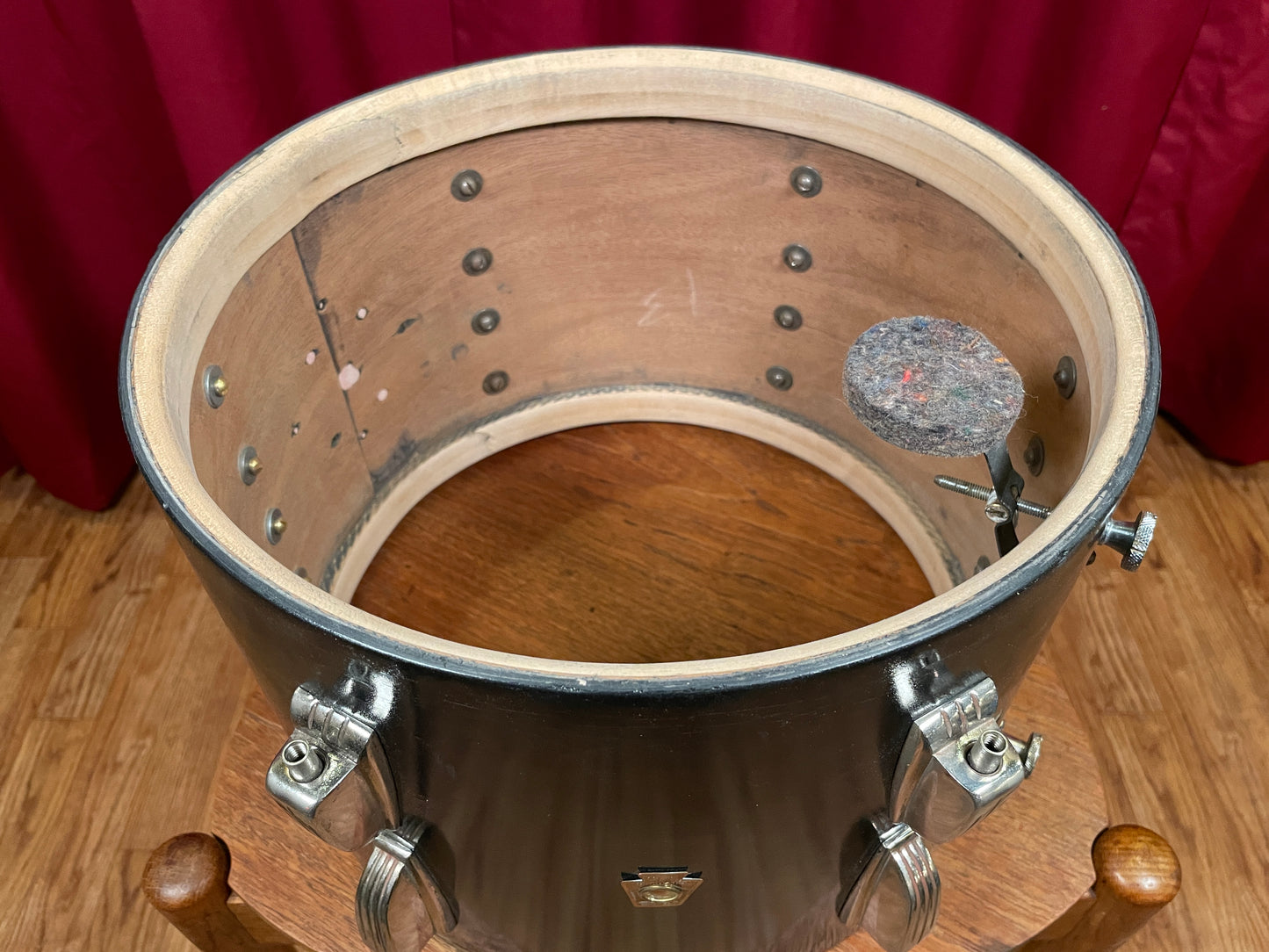 1955-1959 WFL 9x13 Super Classic Tom Drum Single Black Ludwig