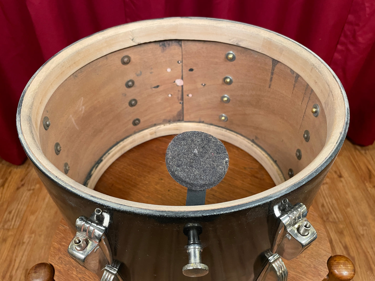1955-1959 WFL 9x13 Super Classic Tom Drum Single Black Ludwig