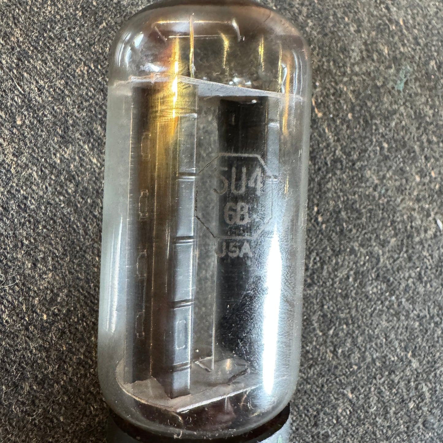 Vintage 1940s Sylvania 5U4GB Rectifier Tube Valve #196