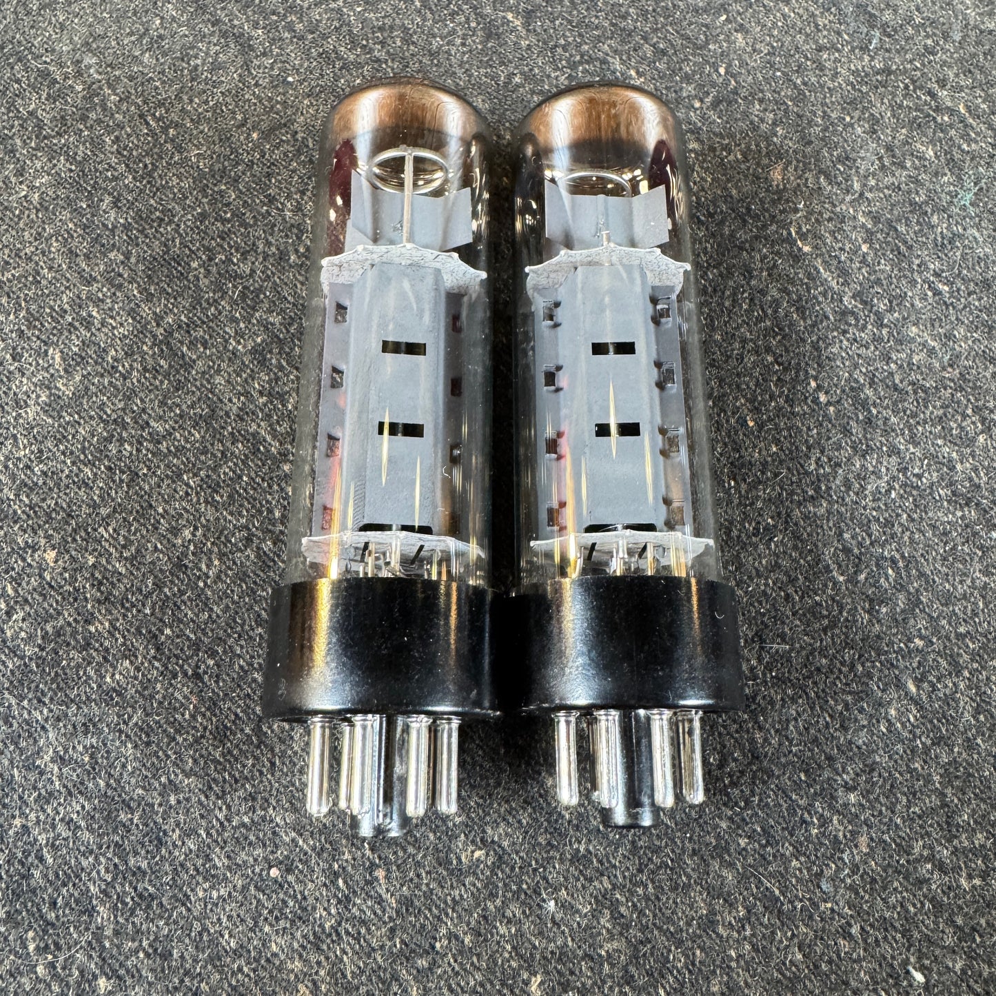 RFT / Siemens EL34 Dimple Top Amplifier Power Tubes Pair Duet #199