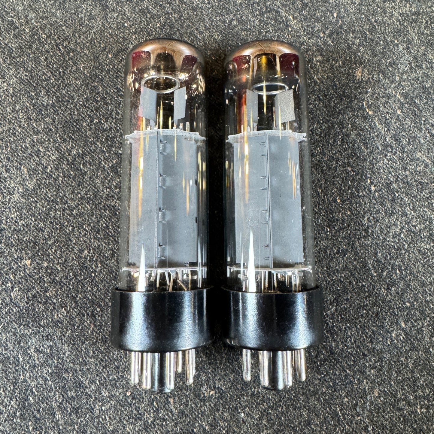 RFT / Siemens EL34 Dimple Top Amplifier Power Tubes Pair Duet #199