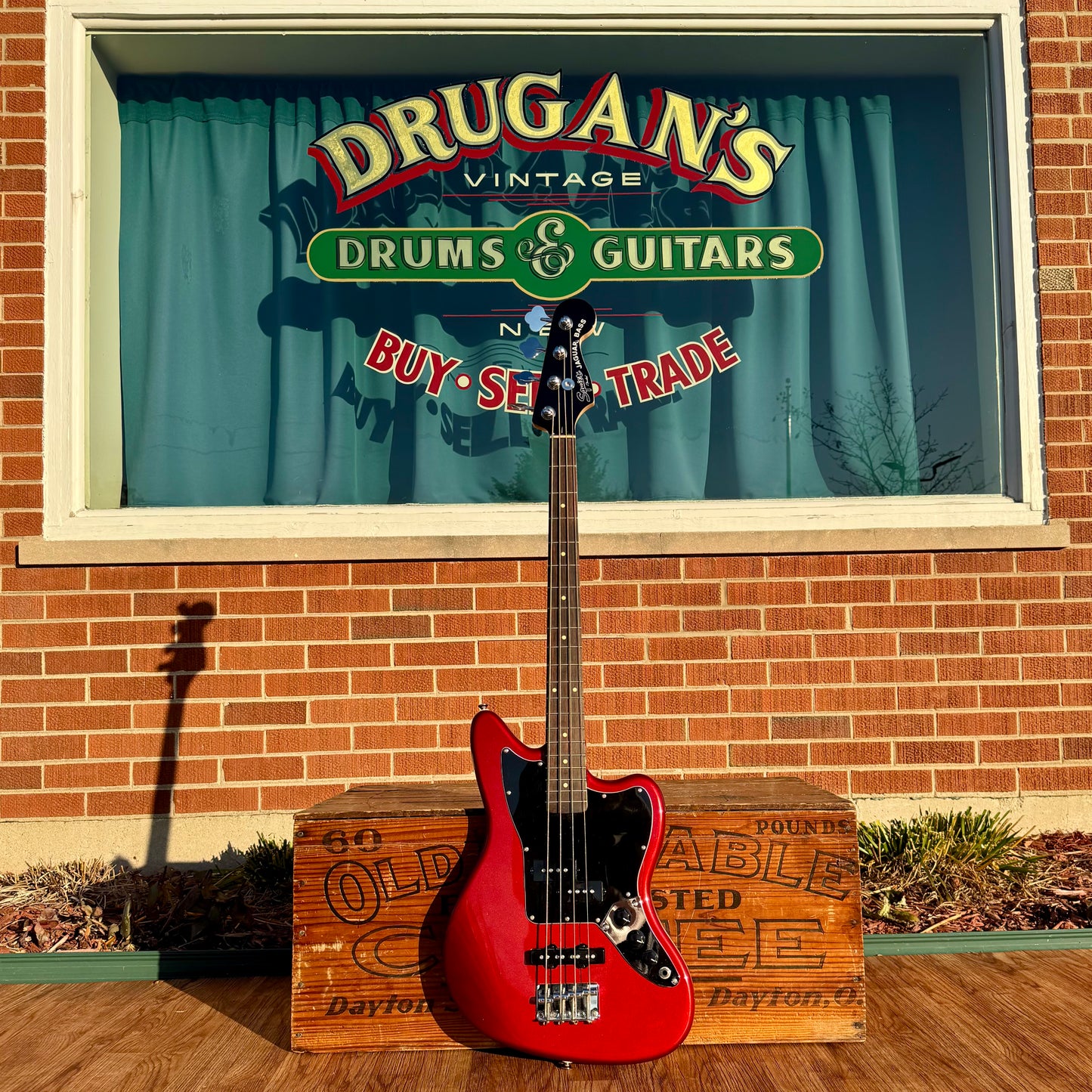 Fender Squier Vintage Modified Jaguar Bass Special SS Candy Apple Red Short Scale w/ Gig Bag