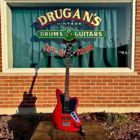 Fender Squier Vintage Modified Jaguar Bass Special SS Candy Apple Red Short Scale w/ Gig Bag