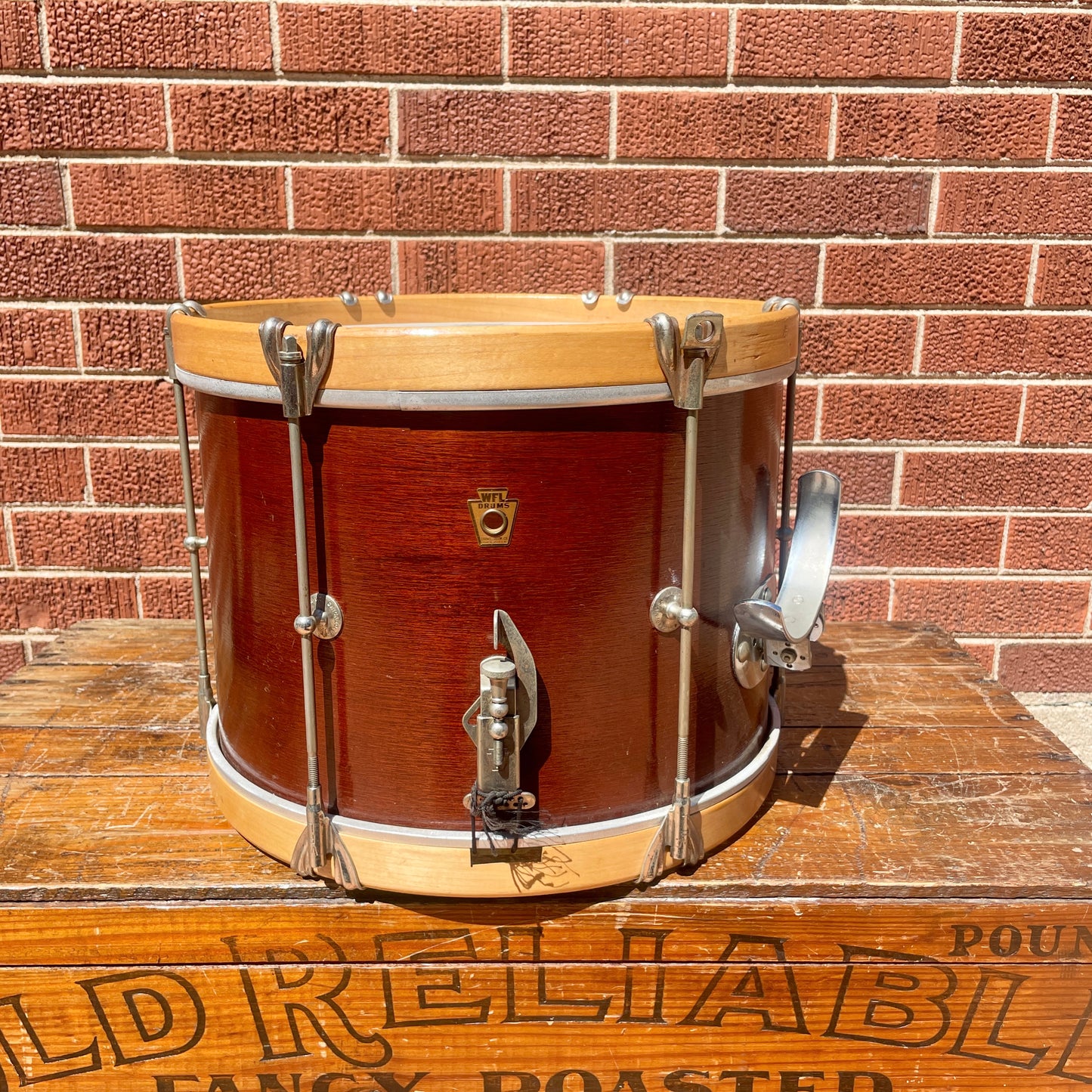 1950s WFL No. 3062 Prep Model 10x14 Parade Drum Mahogany Marching Snare Field Drum Ludwig