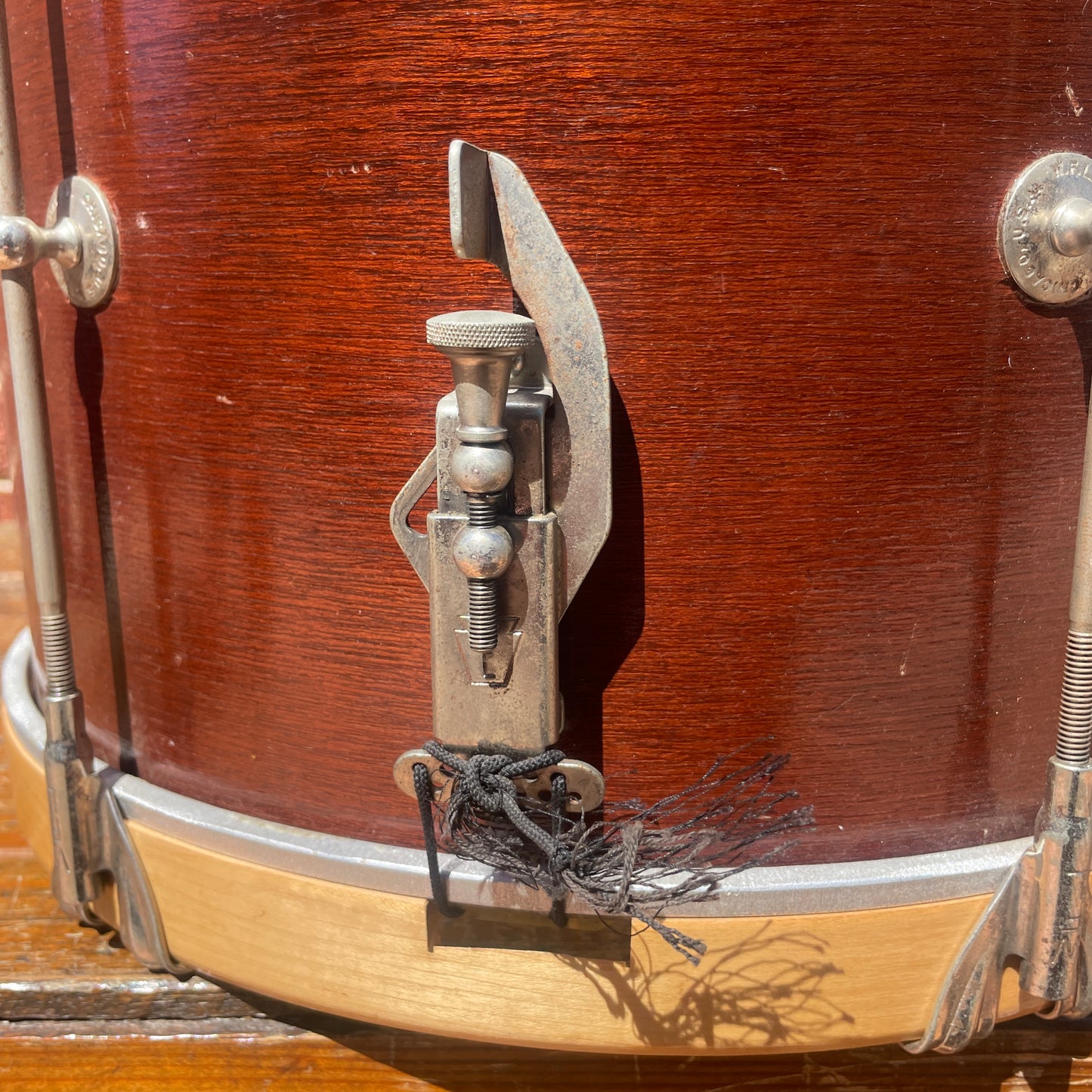 1950s WFL No. 3062 Prep Model 10x14 Parade Drum Mahogany Marching Snare Field Drum Ludwig