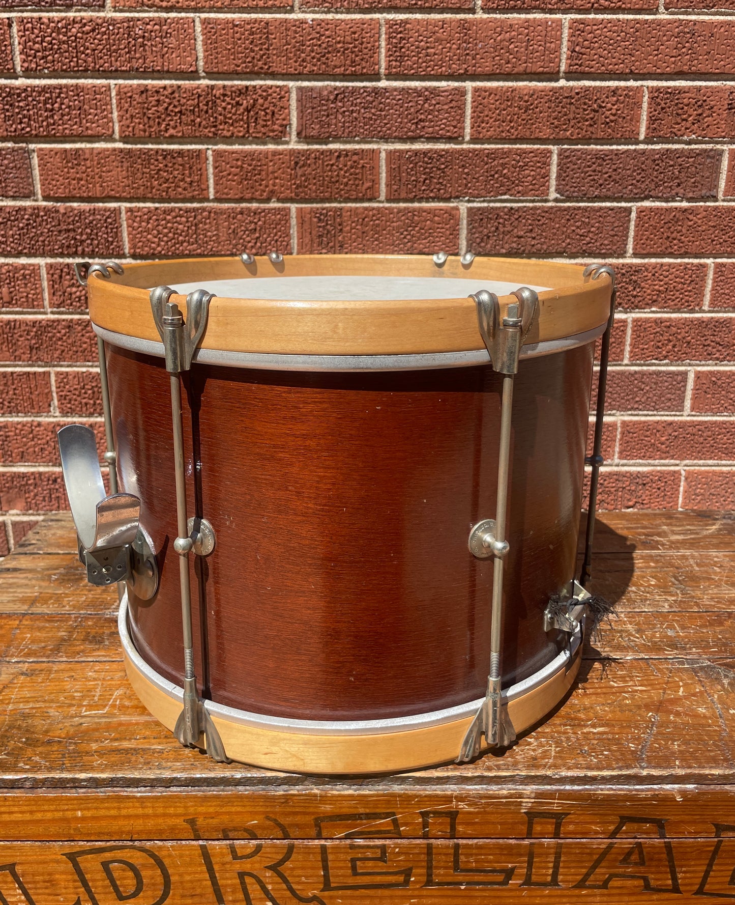 1950s WFL No. 3062 Prep Model 10x14 Parade Drum Mahogany Marching Snare Field Drum Ludwig