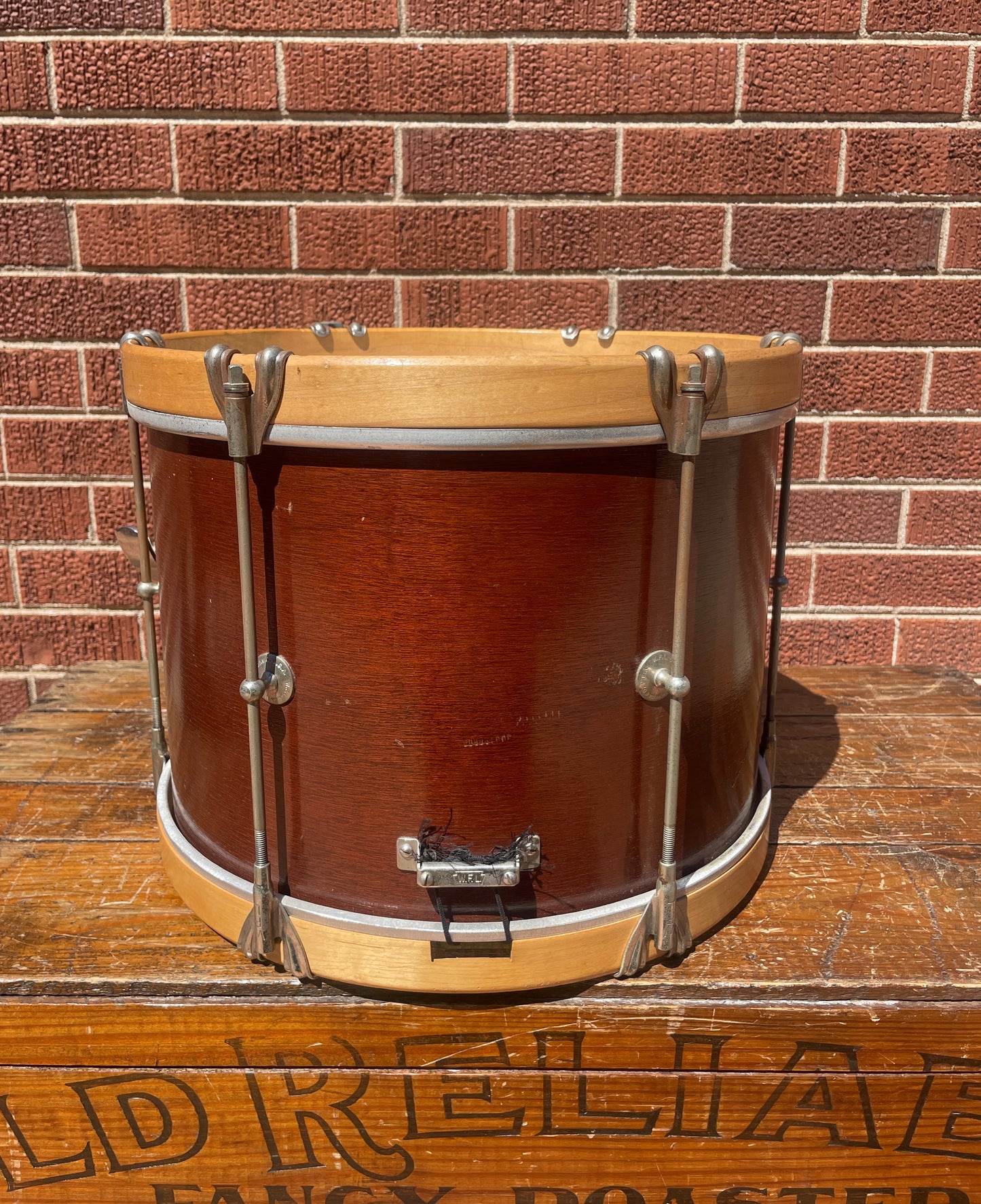 1950s WFL No. 3062 Prep Model 10x14 Parade Drum Mahogany Marching Snare Field Drum Ludwig