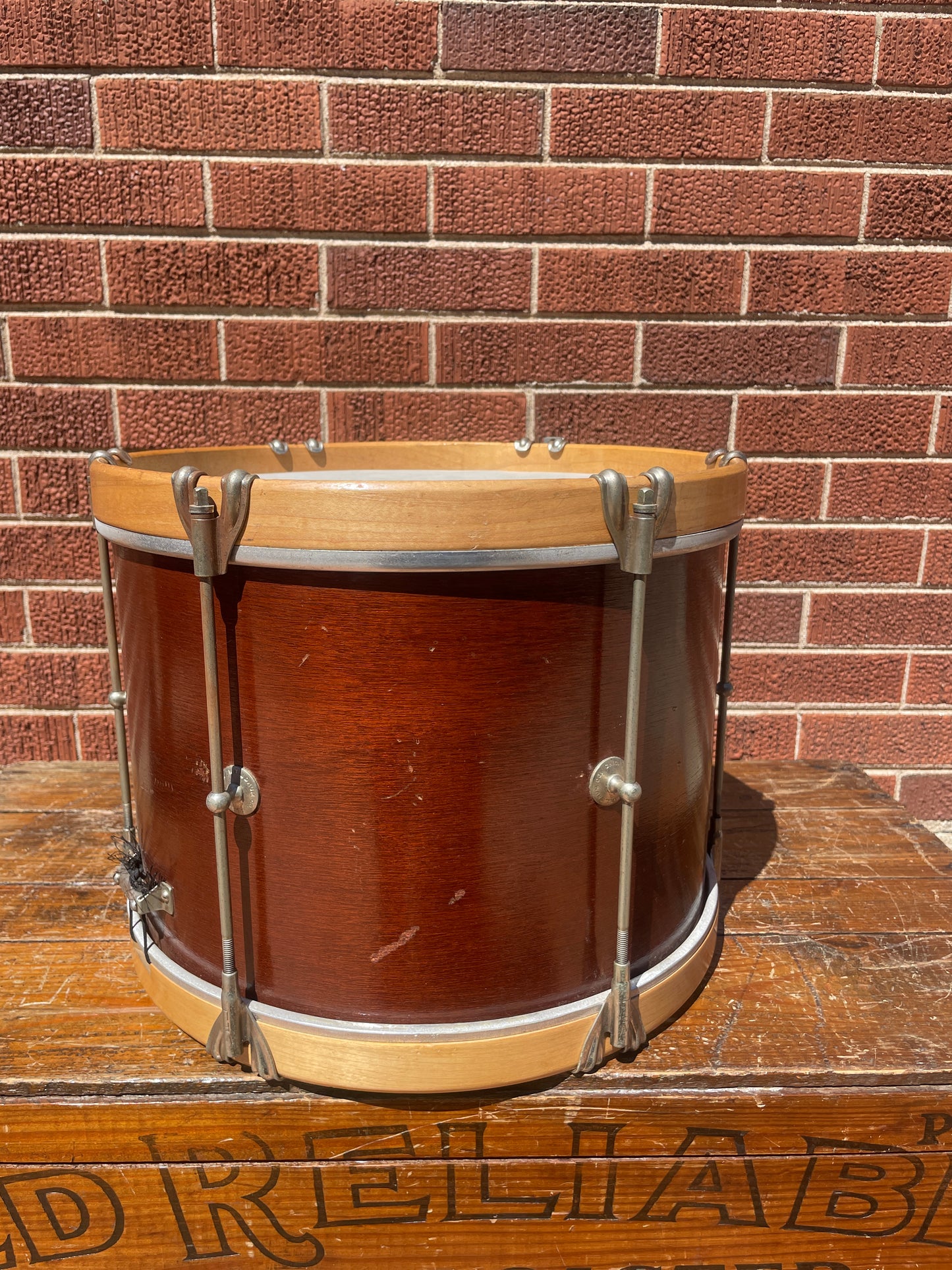 1950s WFL No. 3062 Prep Model 10x14 Parade Drum Mahogany Marching Snare Field Drum Ludwig