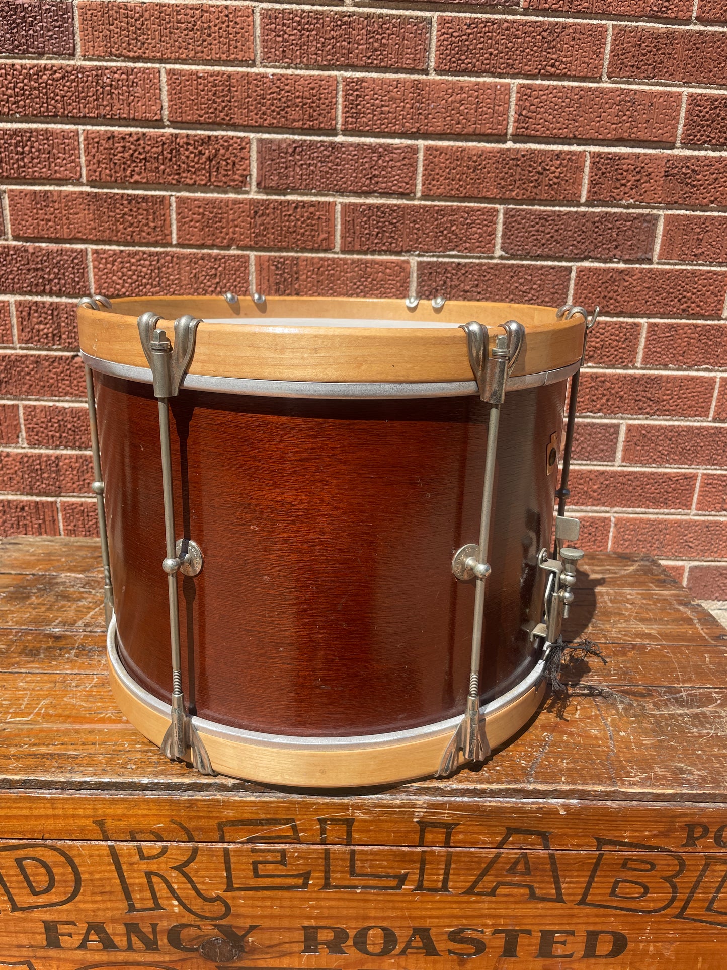 1950s WFL No. 3062 Prep Model 10x14 Parade Drum Mahogany Marching Snare Field Drum Ludwig