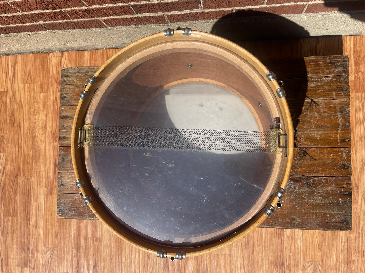 1950s WFL No. 3062 Prep Model 10x14 Parade Drum Mahogany Marching Snare Field Drum Ludwig