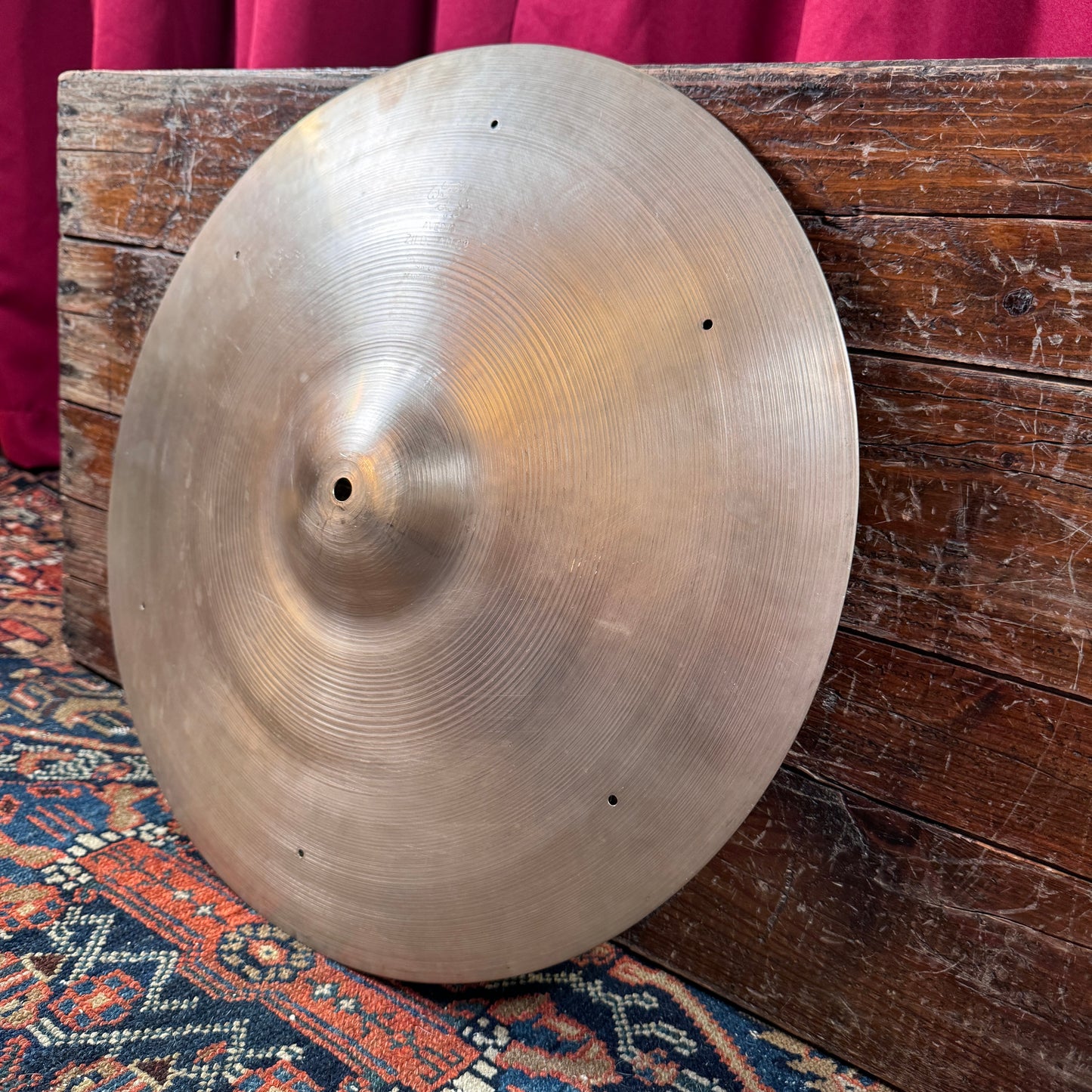 18" Zildjian A 1950s Large Stamp Sizzle Crash Ride w/ Rivet Holes 1520g *Video Demo*