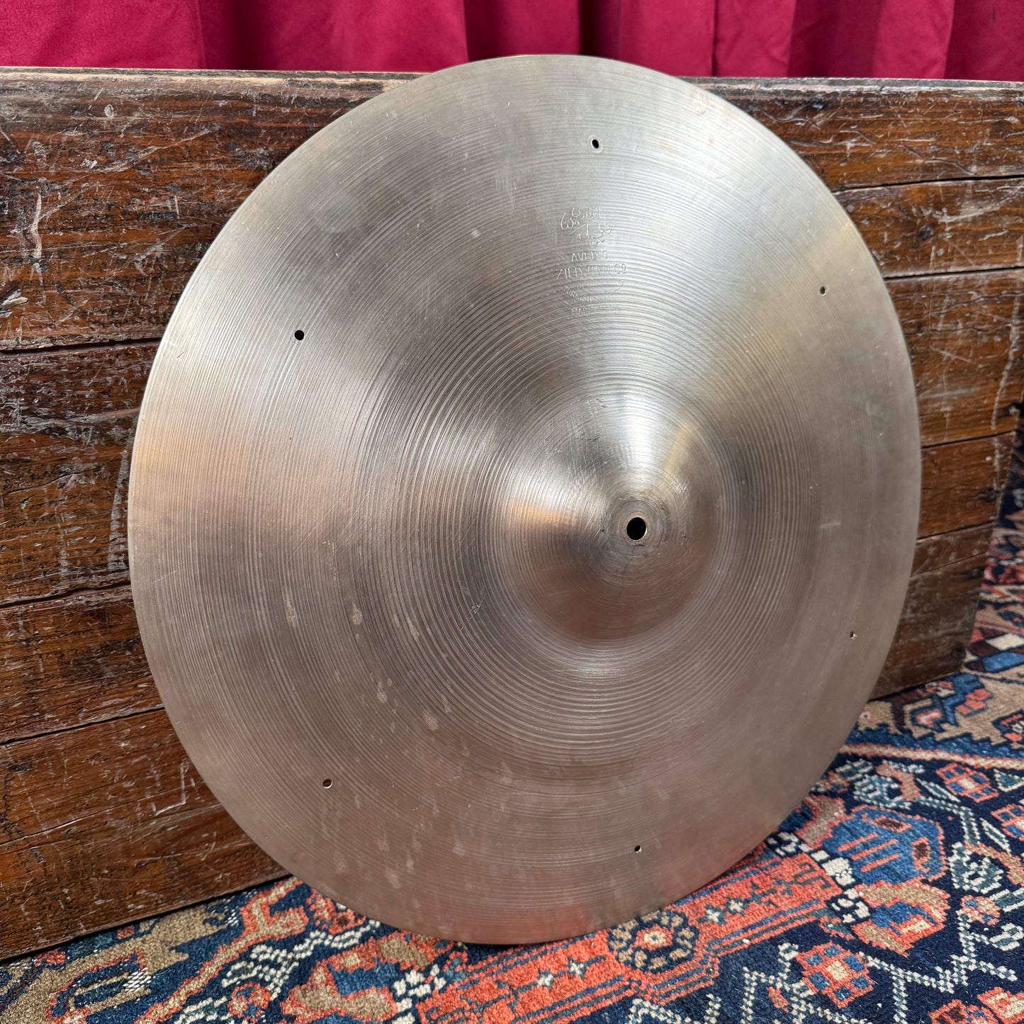 18" Zildjian A 1950s Large Stamp Sizzle Crash Ride w/ Rivet Holes 1520g *Video Demo*
