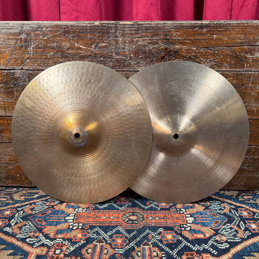 14" Zildjian A 1970s New Beat Hi-Hat Cymbal Pair 988g/1272g *Video Demo*